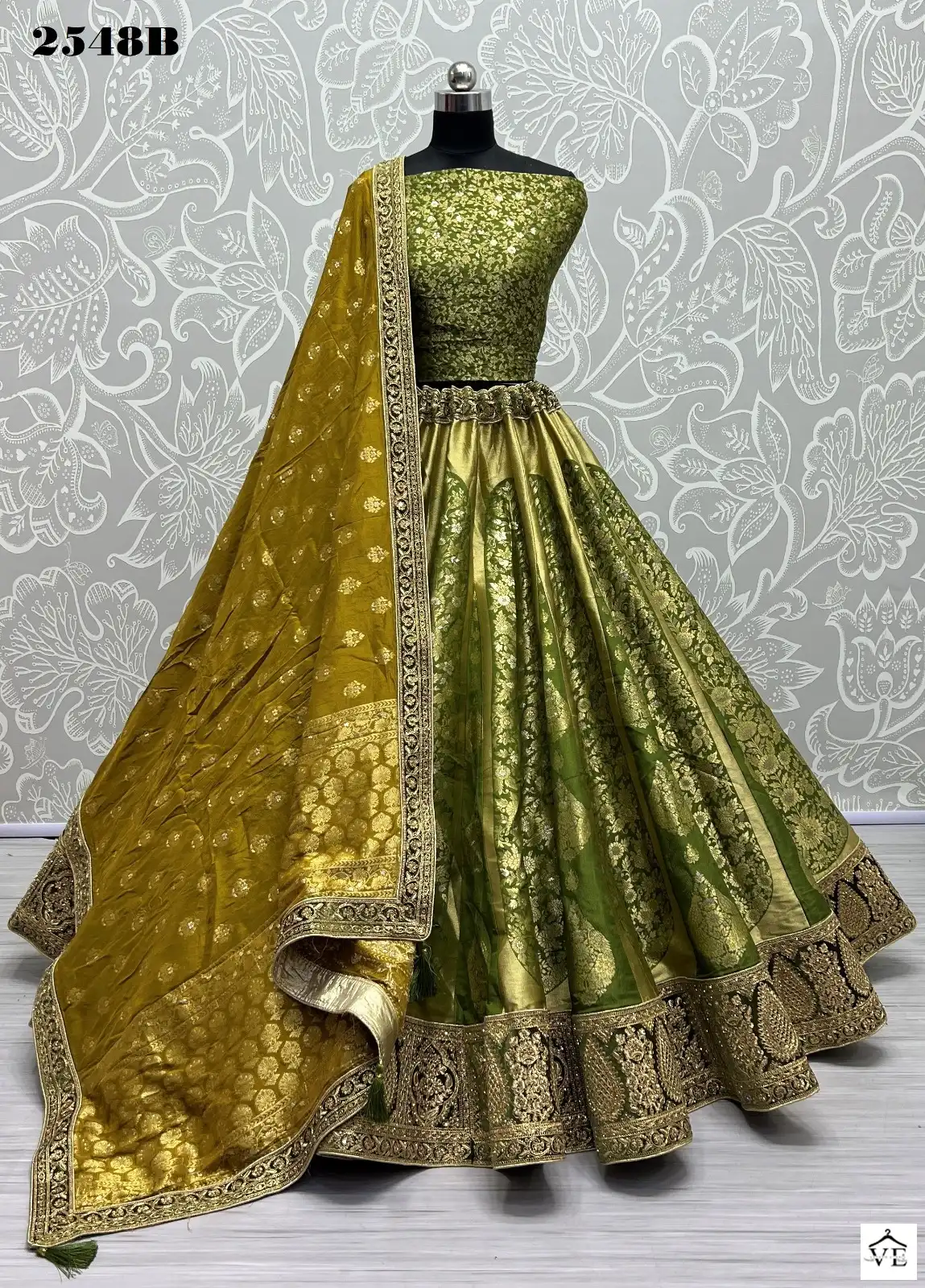 Anjani Art 2548 Banarasi Silk Wholesale Lehenga Choli Catalog — Wholesale Lehenga, MPA wholesale from Surat - Gallery Image 12