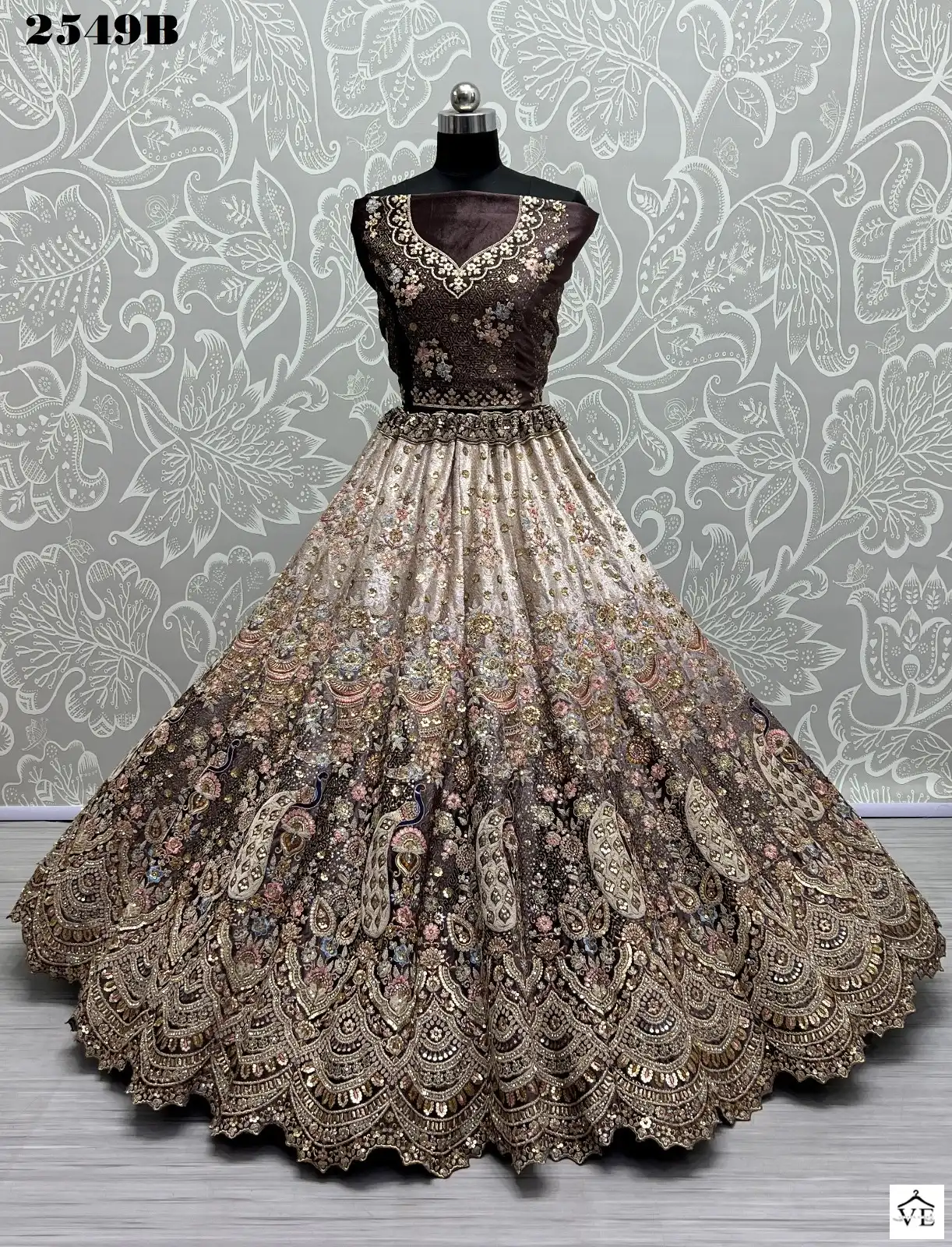 Anjani Art 2549 Velvet Wholesale Bridal Lehenga Catalog — Wholesale Lehenga, MPA wholesale from Surat - Gallery Image 6