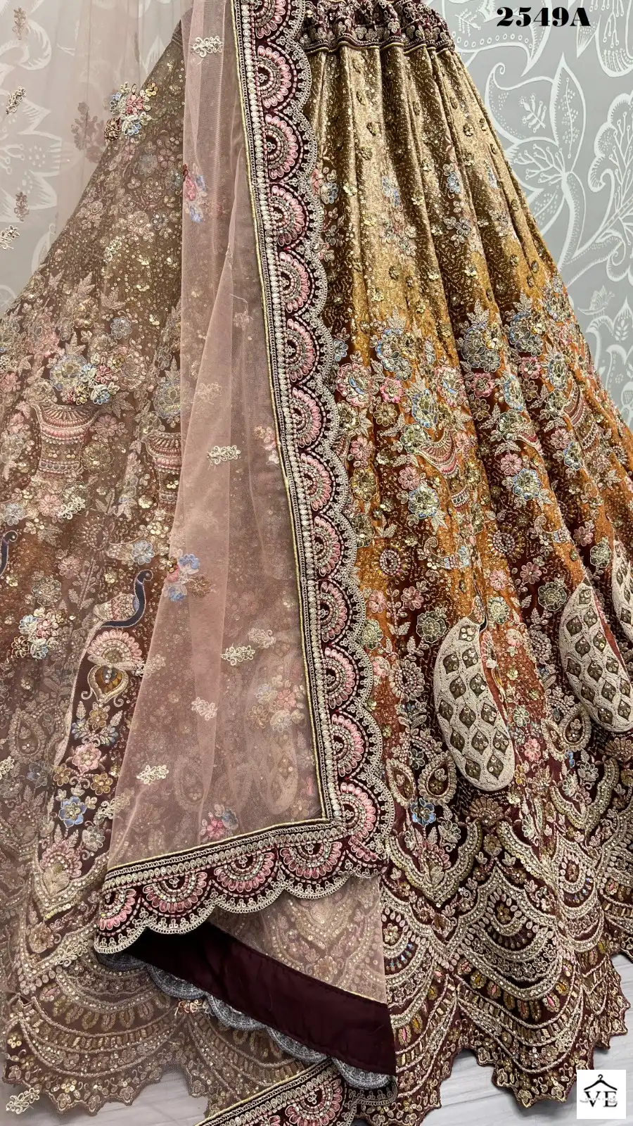 Anjani Art 2549 Velvet Wholesale Bridal Lehenga Catalog — Wholesale Lehenga, MPA wholesale from Surat - Gallery Image 3