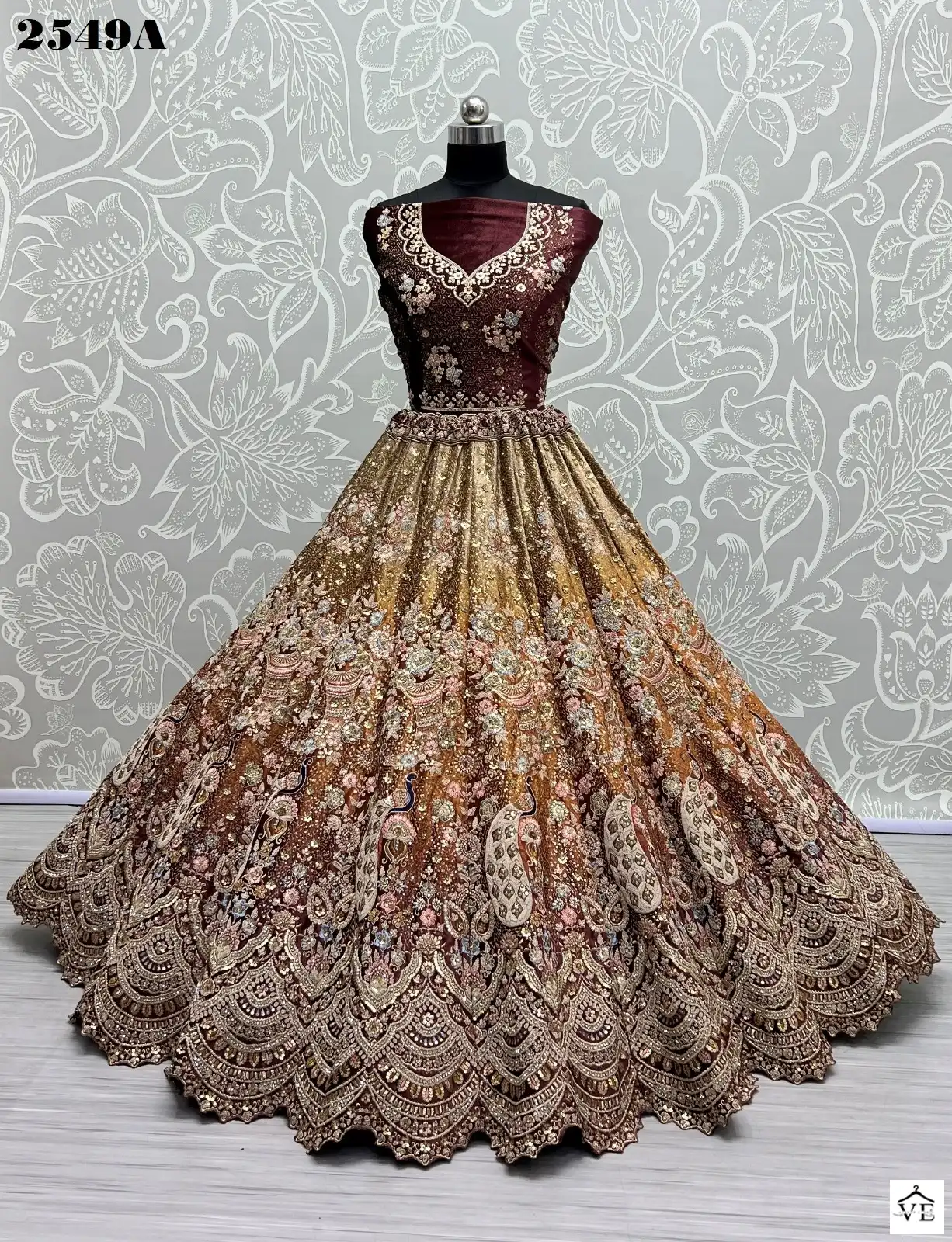 Anjani Art 2549 Velvet Wholesale Bridal Lehenga Catalog — Wholesale Lehenga, MPA wholesale from Surat - Gallery Image 4