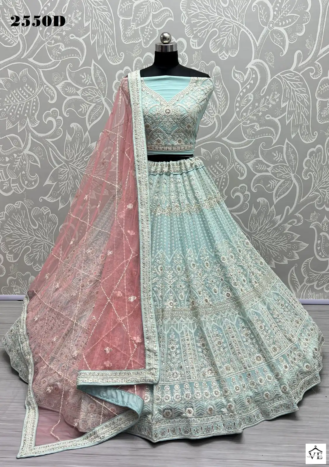Anjani Art 2550 Heavy Net Wholesale Bridal Lehenga Catalog — Wholesale Lehenga, MPA wholesale from Surat - Gallery Image 8