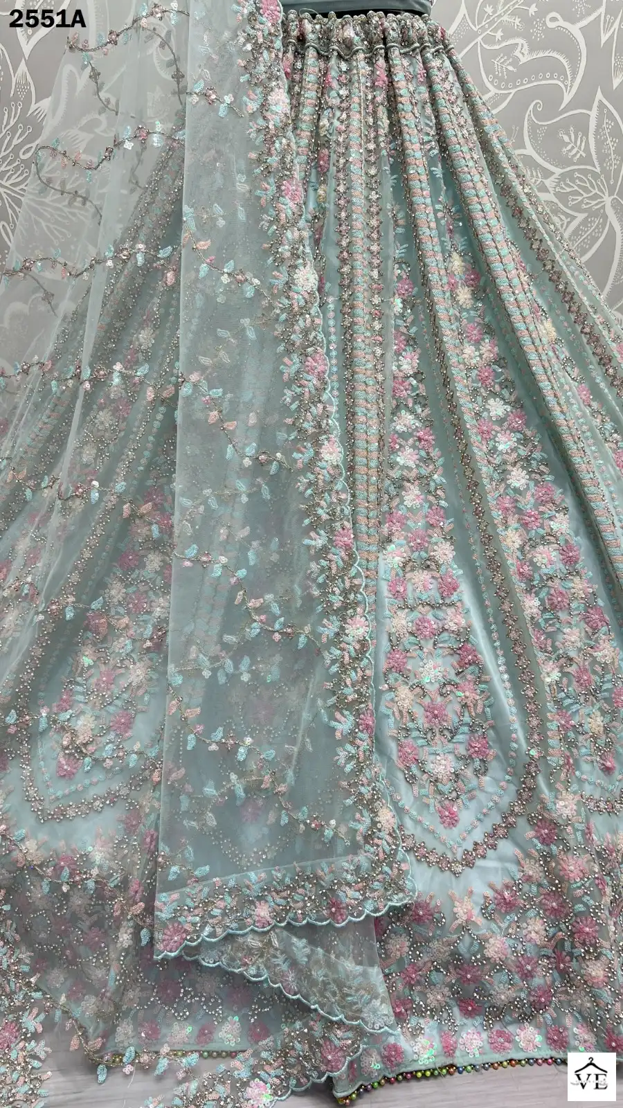 Anjani Art 2551 Heavy Net Wholesale Bridal Lehenga Catalog — Wholesale Lehenga, MPA wholesale from Surat - Gallery Image 5