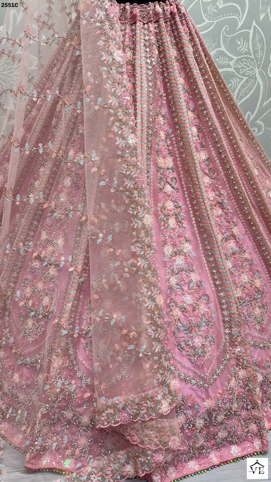 Anjani Art 2551 Heavy Net Wholesale Bridal Lehenga Catalog — Wholesale Lehenga, MPA wholesale from Surat - Gallery Image 11