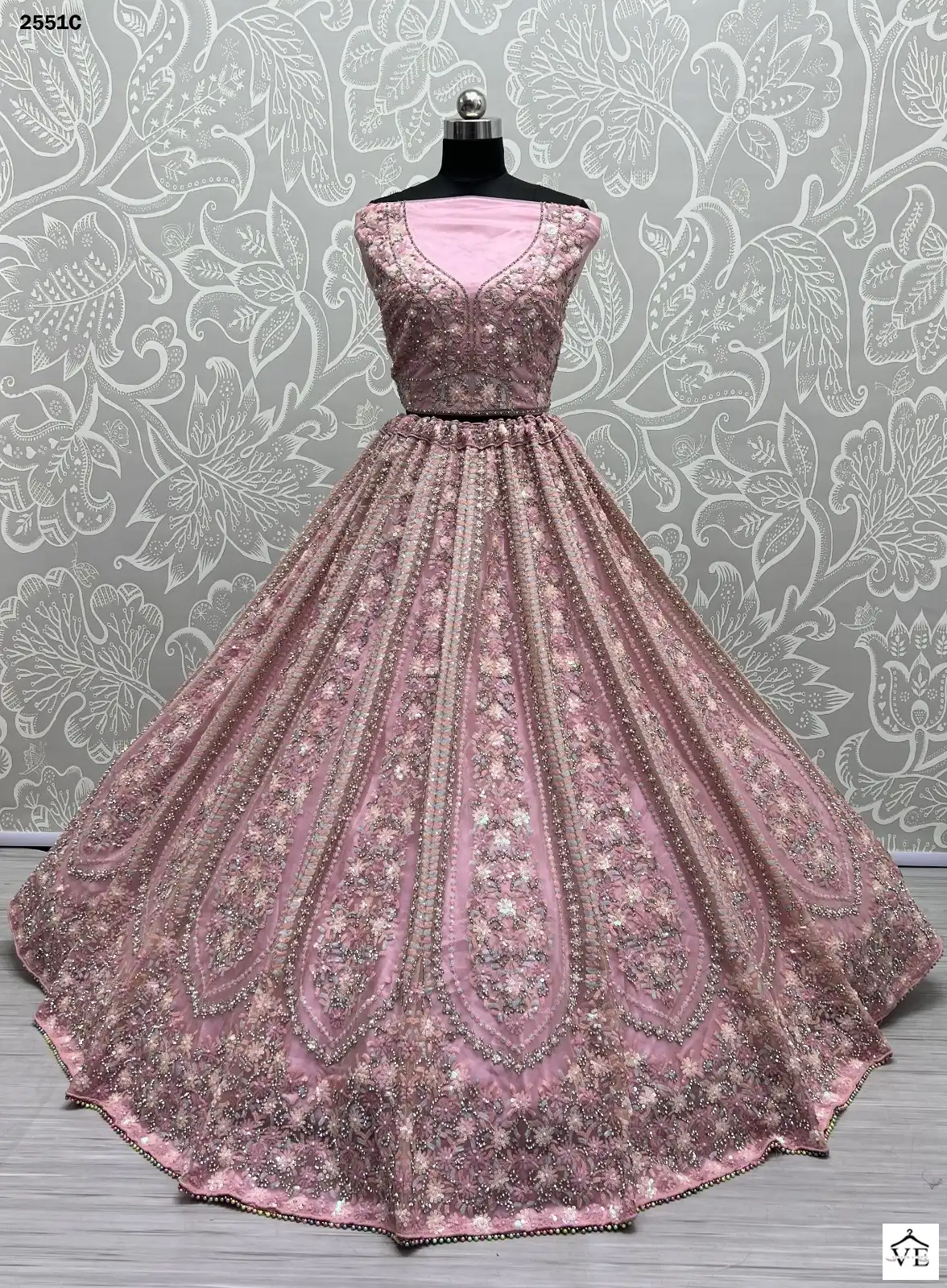 Anjani Art 2551 Heavy Net Wholesale Bridal Lehenga Catalog — Wholesale Lehenga, MPA wholesale from Surat - Gallery Image 12