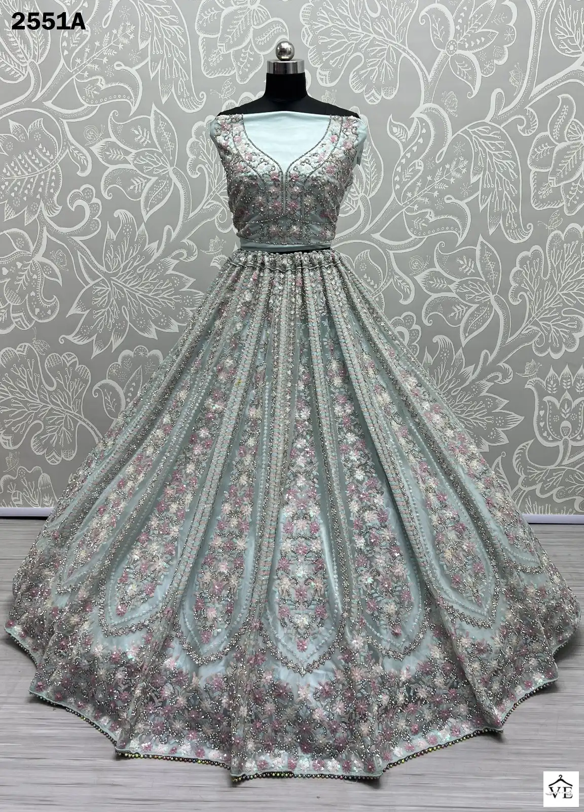 Anjani Art 2551 Heavy Net Wholesale Bridal Lehenga Catalog — Wholesale Lehenga, MPA wholesale from Surat - Gallery Image 2