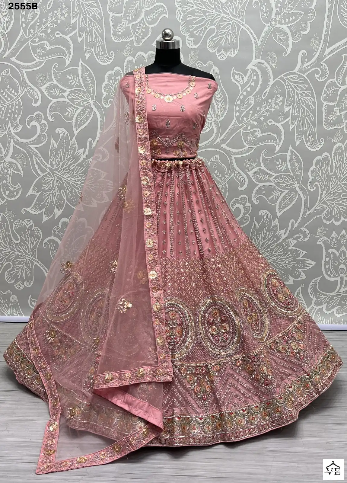 Anjani Art 2555 Heavy Net Wholesale Bridal Lehenga Catalog — Wholesale Lehenga, MPA wholesale from Surat - Gallery Image 16