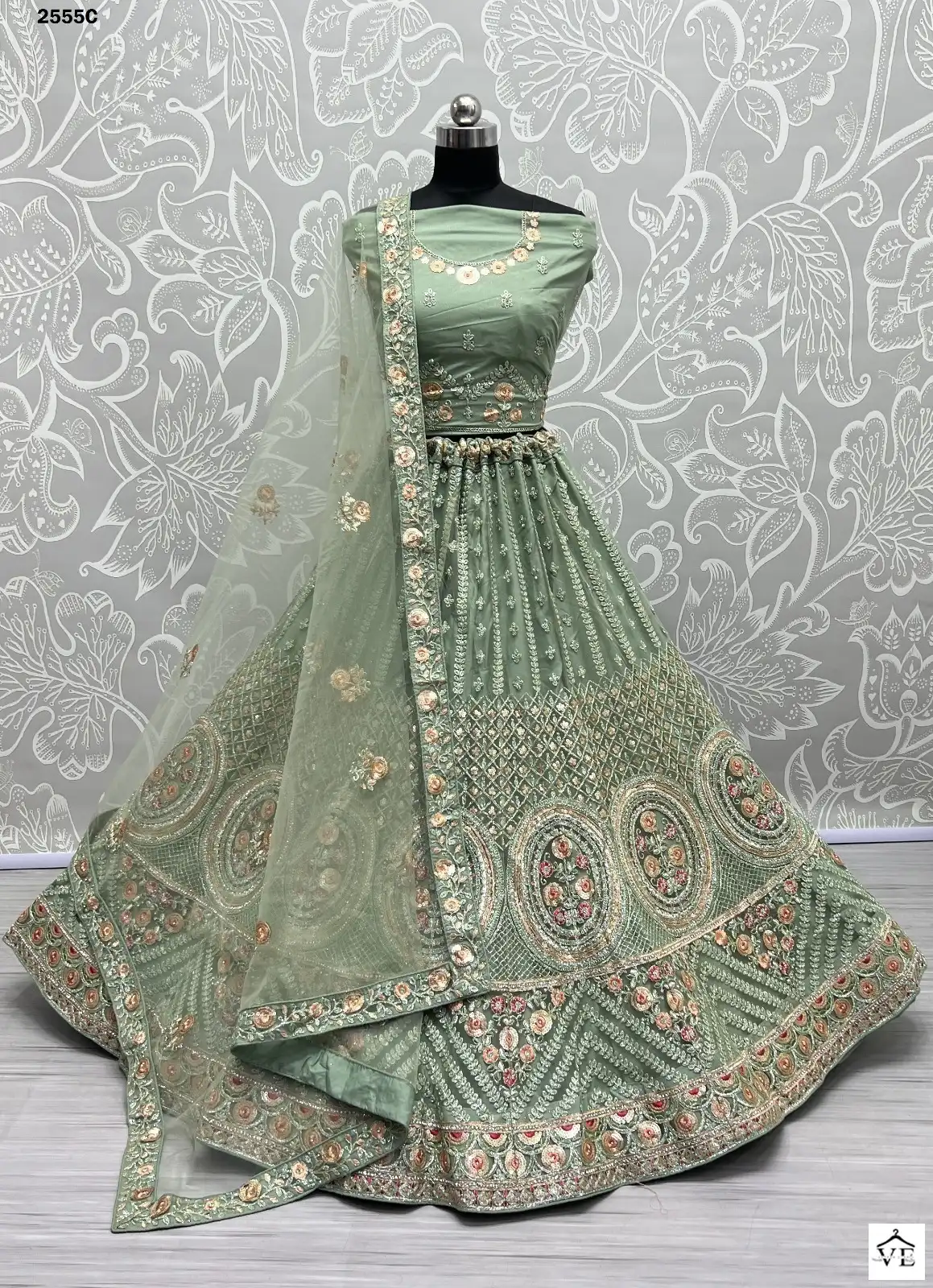 Anjani Art 2555 Heavy Net Wholesale Bridal Lehenga Catalog — Wholesale Lehenga, MPA wholesale from Surat - Gallery Image 19