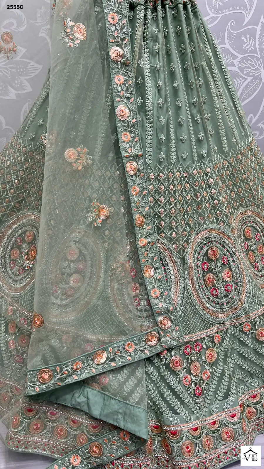 Anjani Art 2555 Heavy Net Wholesale Bridal Lehenga Catalog — Wholesale Lehenga, MPA wholesale from Surat - Gallery Image 20