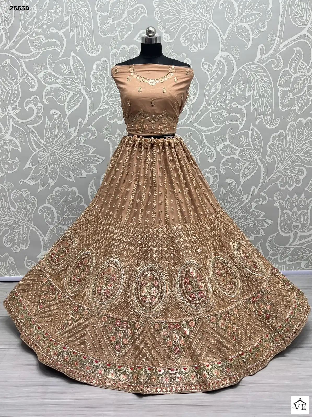 Anjani Art 2555 Heavy Net Wholesale Bridal Lehenga Catalog — Wholesale Lehenga, MPA wholesale from Surat - Gallery Image 2