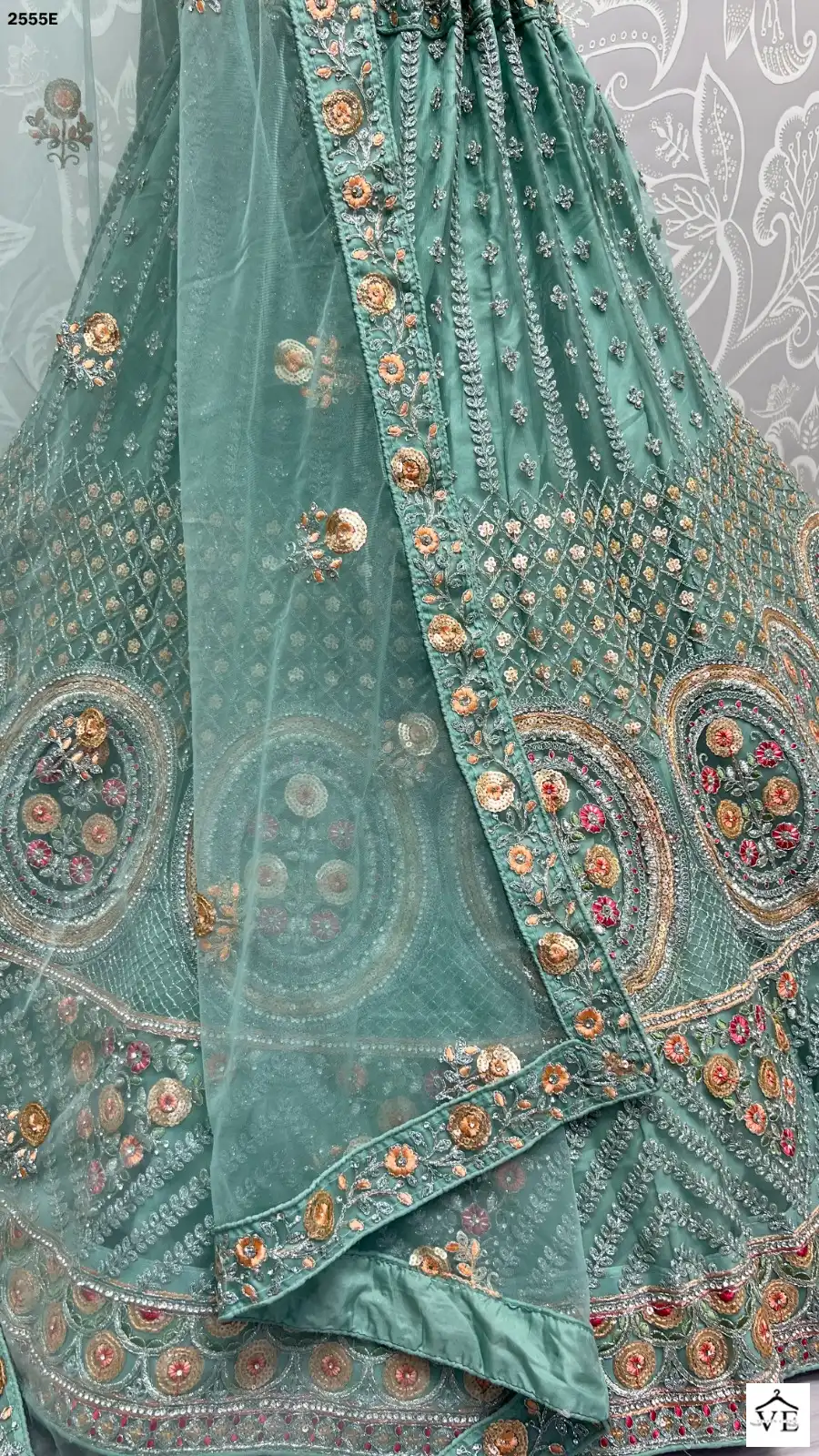 Anjani Art 2555 Heavy Net Wholesale Bridal Lehenga Catalog — Wholesale Lehenga, MPA wholesale from Surat - Gallery Image 7