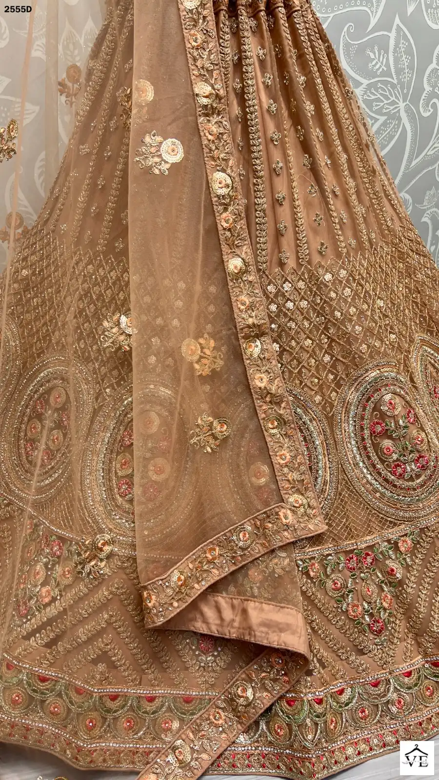 Anjani Art 2555 Heavy Net Wholesale Bridal Lehenga Catalog — Wholesale Lehenga, MPA wholesale from Surat - Gallery Image 4
