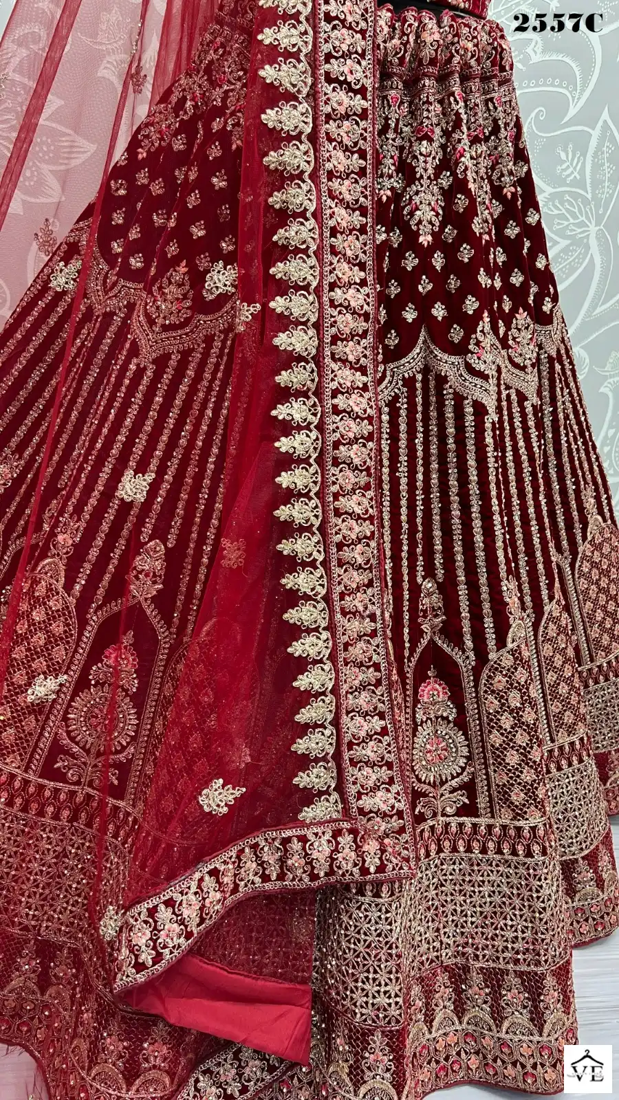 Anjani Art 2557 Velvet Wholesale Bridal Lehenga Choli Catalog — Wholesale Lehenga, MPA wholesale from Surat — view 13