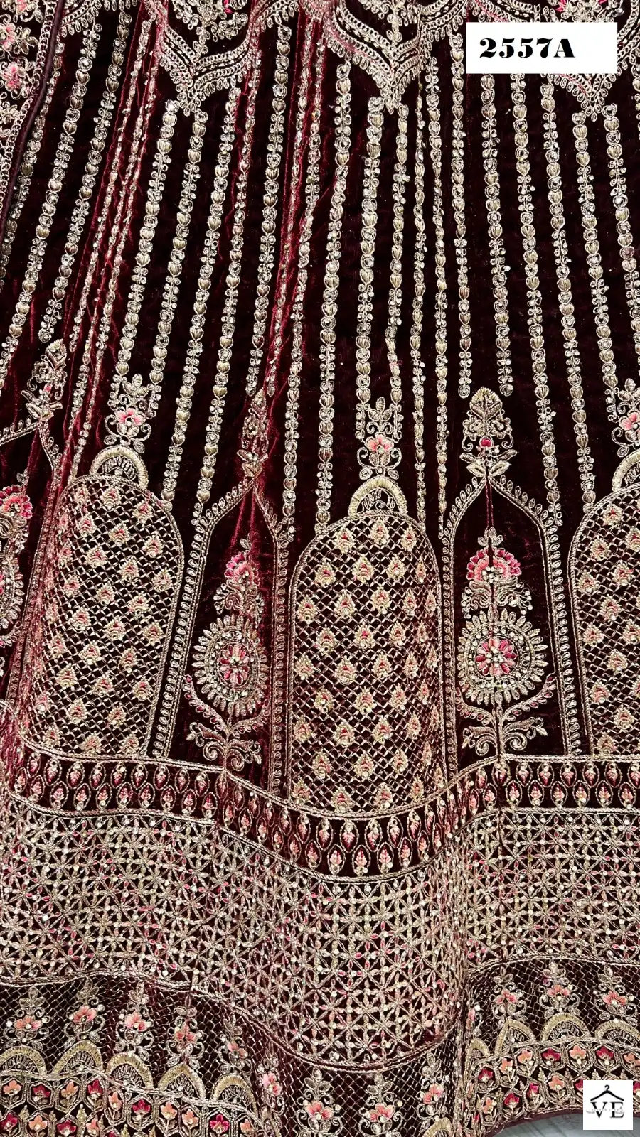 Anjani Art 2557 Velvet Wholesale Bridal Lehenga Choli Catalog — Wholesale Lehenga, MPA wholesale from Surat - Gallery Image 3