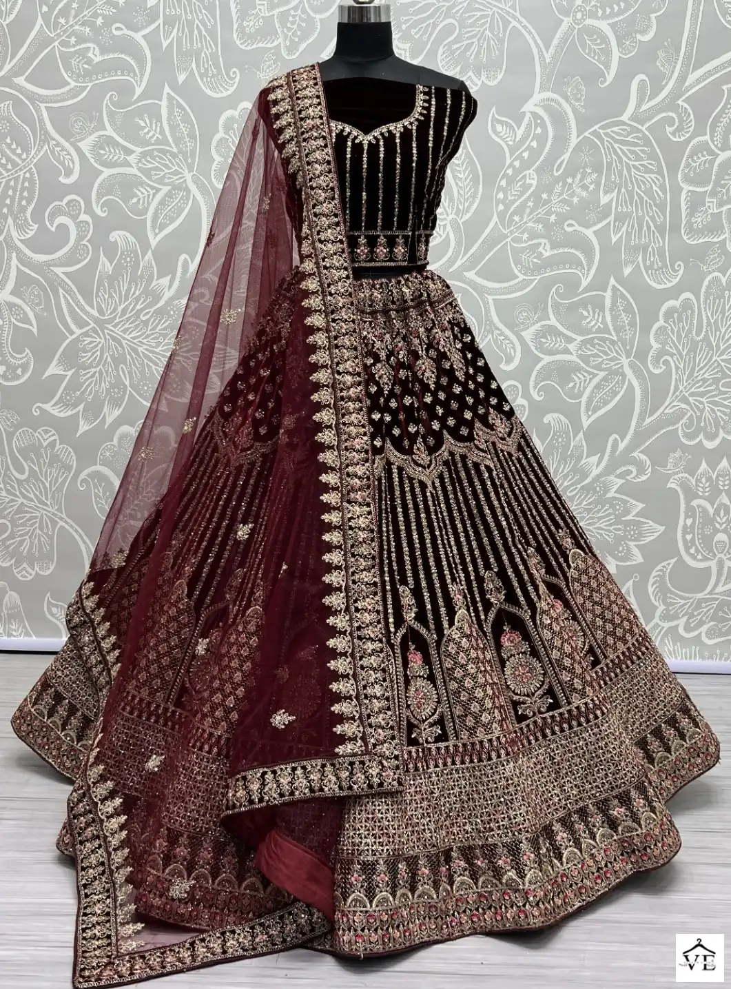 Anjani Art 2557 Velvet Wholesale Bridal Lehenga Choli Catalog — Wholesale Lehenga, MPA wholesale from Surat — view 1