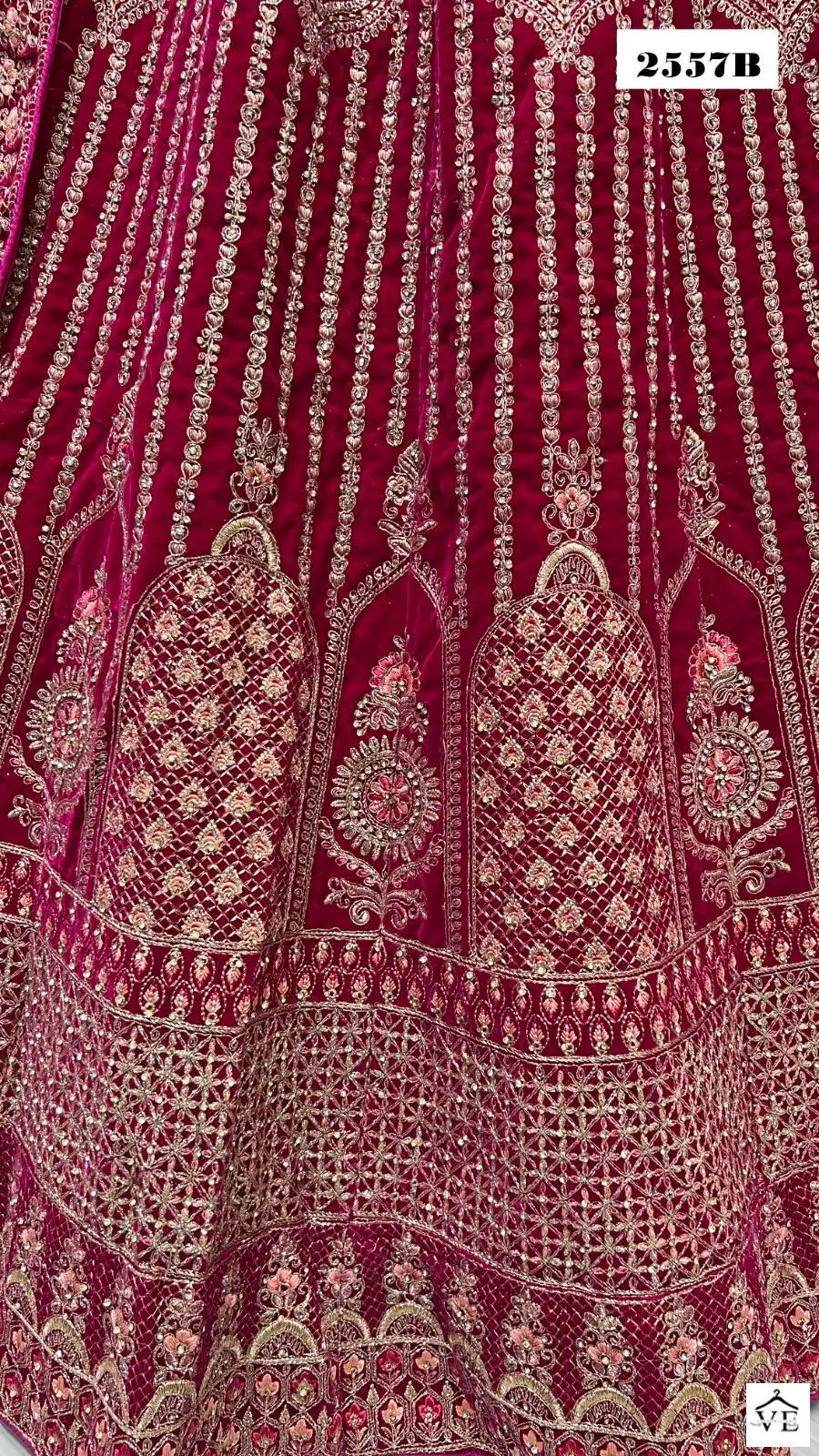 Anjani Art 2557 Velvet Wholesale Bridal Lehenga Choli Catalog — Wholesale Lehenga, MPA wholesale from Surat - Gallery Image 8