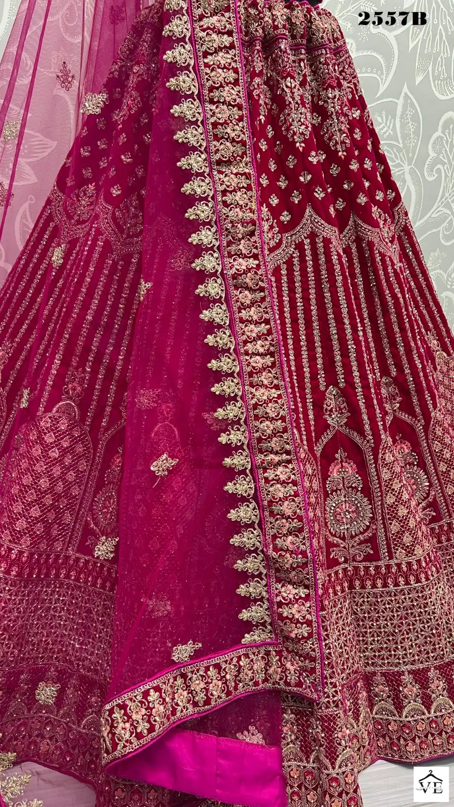 Anjani Art 2557 Velvet Wholesale Bridal Lehenga Choli Catalog — Wholesale Lehenga, MPA wholesale from Surat - Gallery Image 7