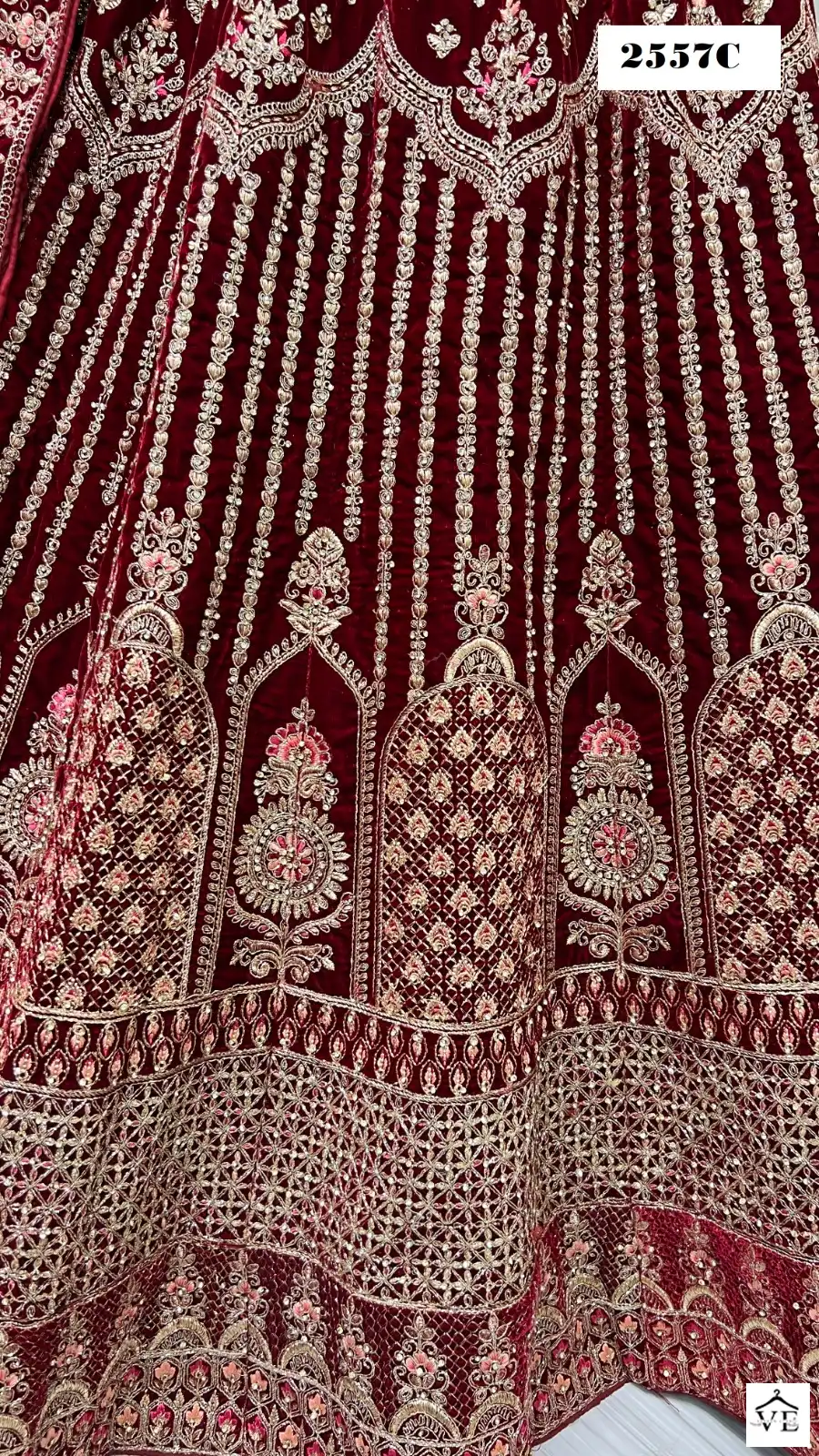 Anjani Art 2557 Velvet Wholesale Bridal Lehenga Choli Catalog — Wholesale Lehenga, MPA wholesale from Surat - Gallery Image 12