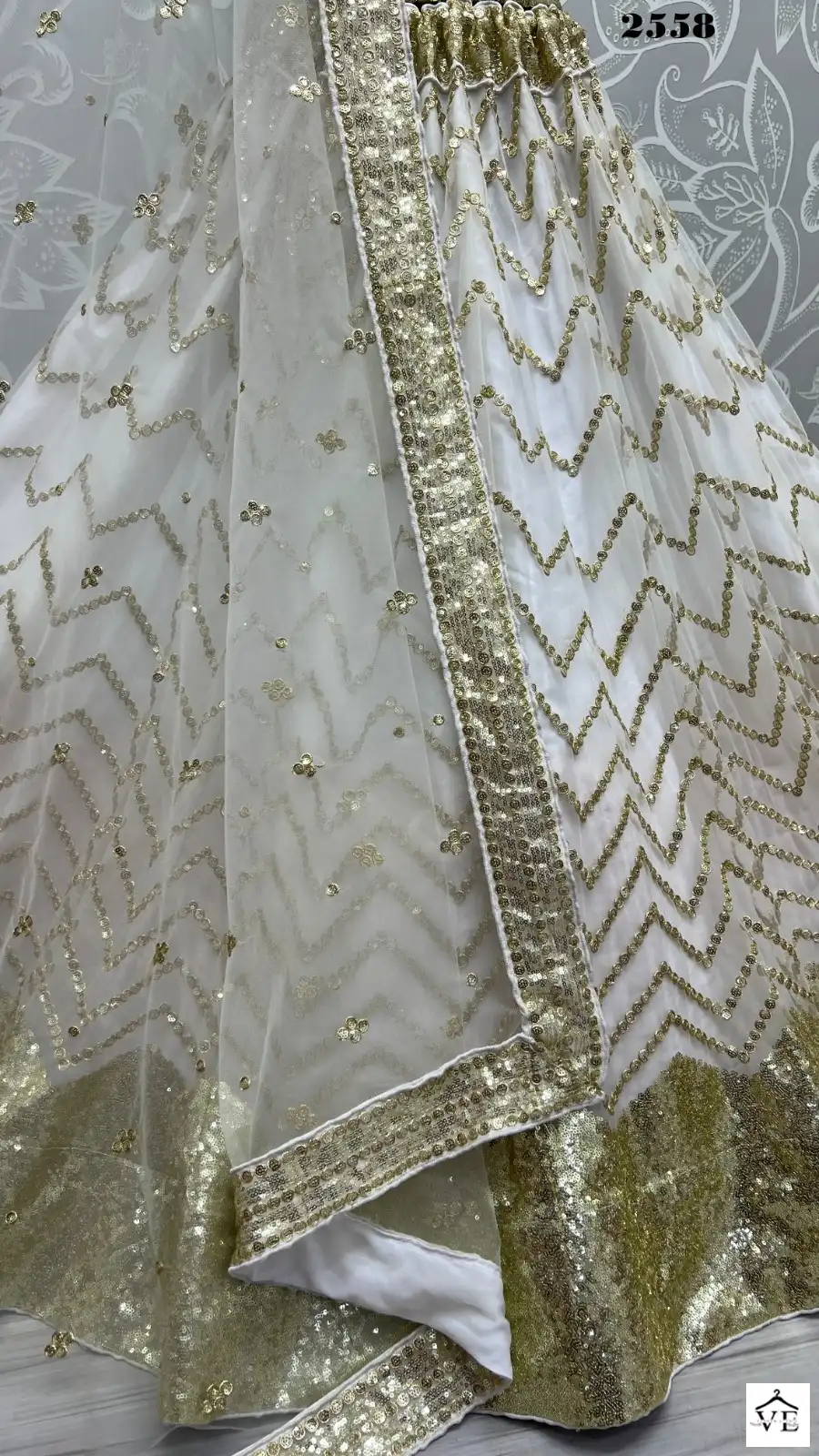 Anjani Art 2558 Heavy Net Wholesale Bridal Lehenga — Wholesale Lehenga, MPA wholesale from Surat - Gallery Image 3