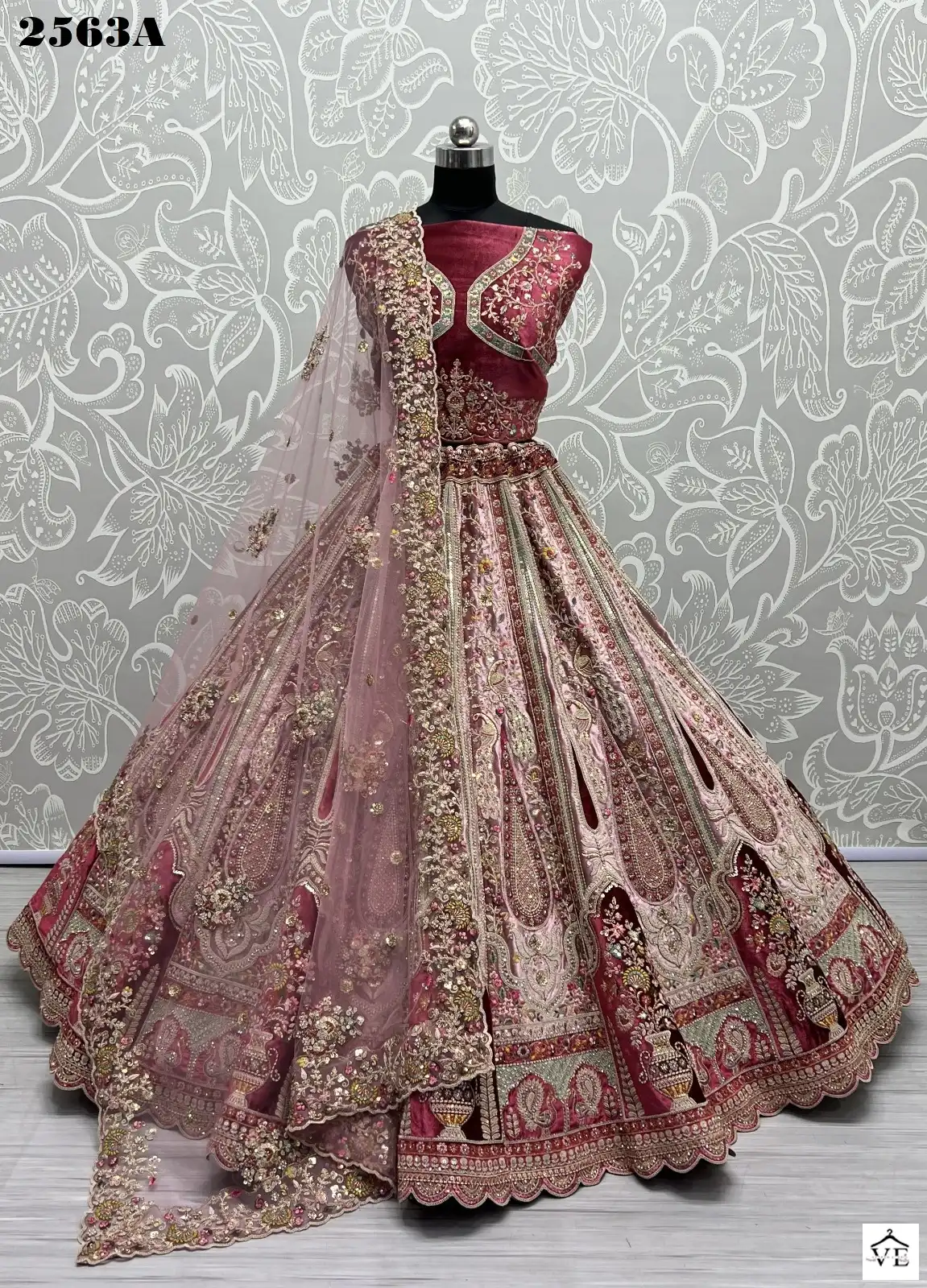 Anjani Art 2563 Velvet Wholesale Bridal Lehenga Choli Catalog — Wholesale Lehenga, MPA wholesale from Surat - Gallery Image 5
