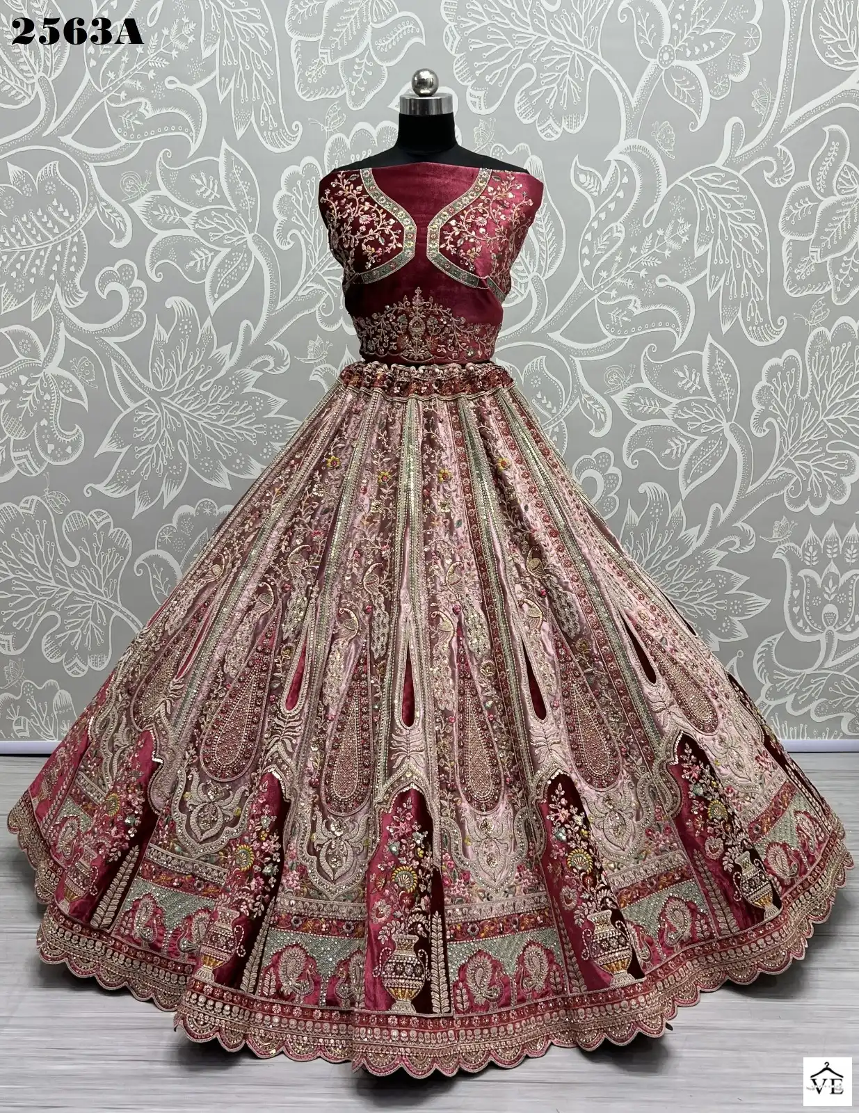 Anjani Art 2563 Velvet Wholesale Bridal Lehenga Choli Catalog — Wholesale Lehenga, MPA wholesale from Surat - Gallery Image 6