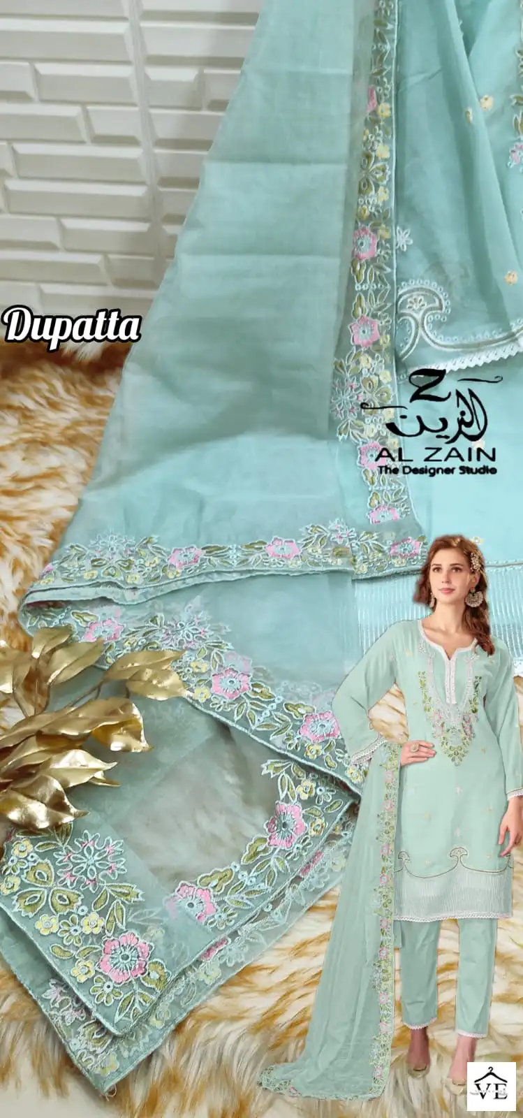Al Zain D No 272720 Faux Georgette Wholesale Designer Pakistani Readymade Salwar Suit Catalog — Wholesale Salwar Suits, MPA wholesale from Surat — view 3