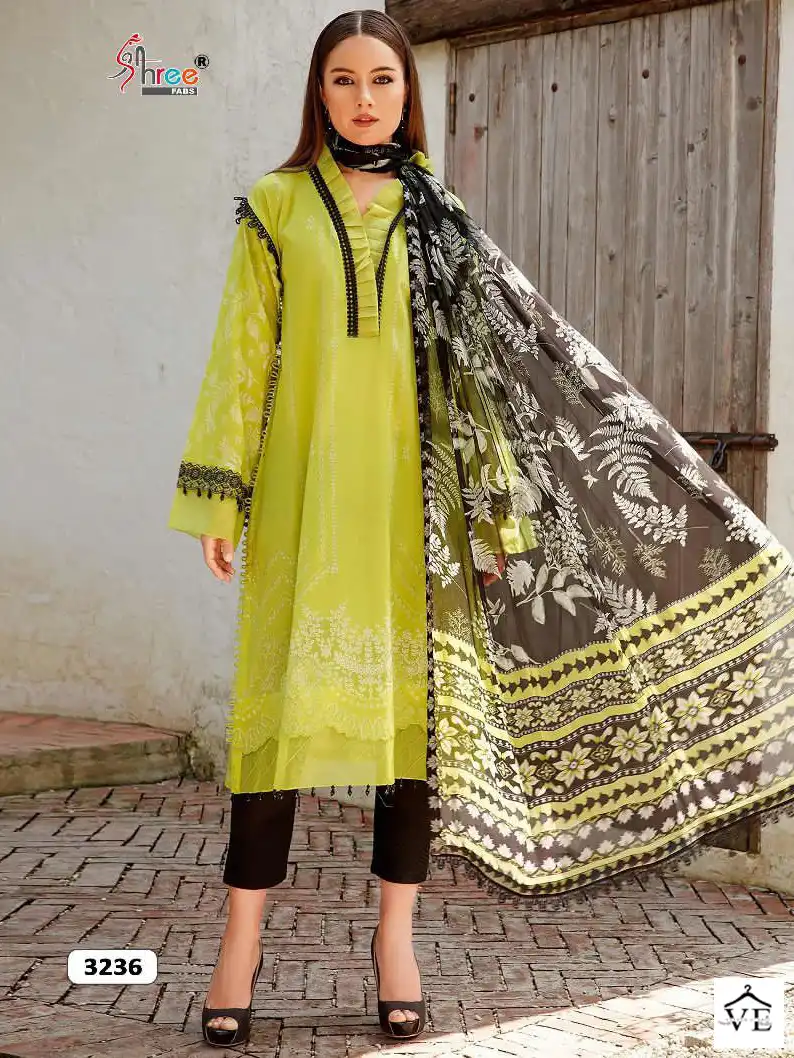 Shree Fabs 3236 Pure Cotton Wholesale Pakistani Salwar Suit Catalog — Wholesale Salwar Suits, Shree Fabs wholesale from Surat — view 1