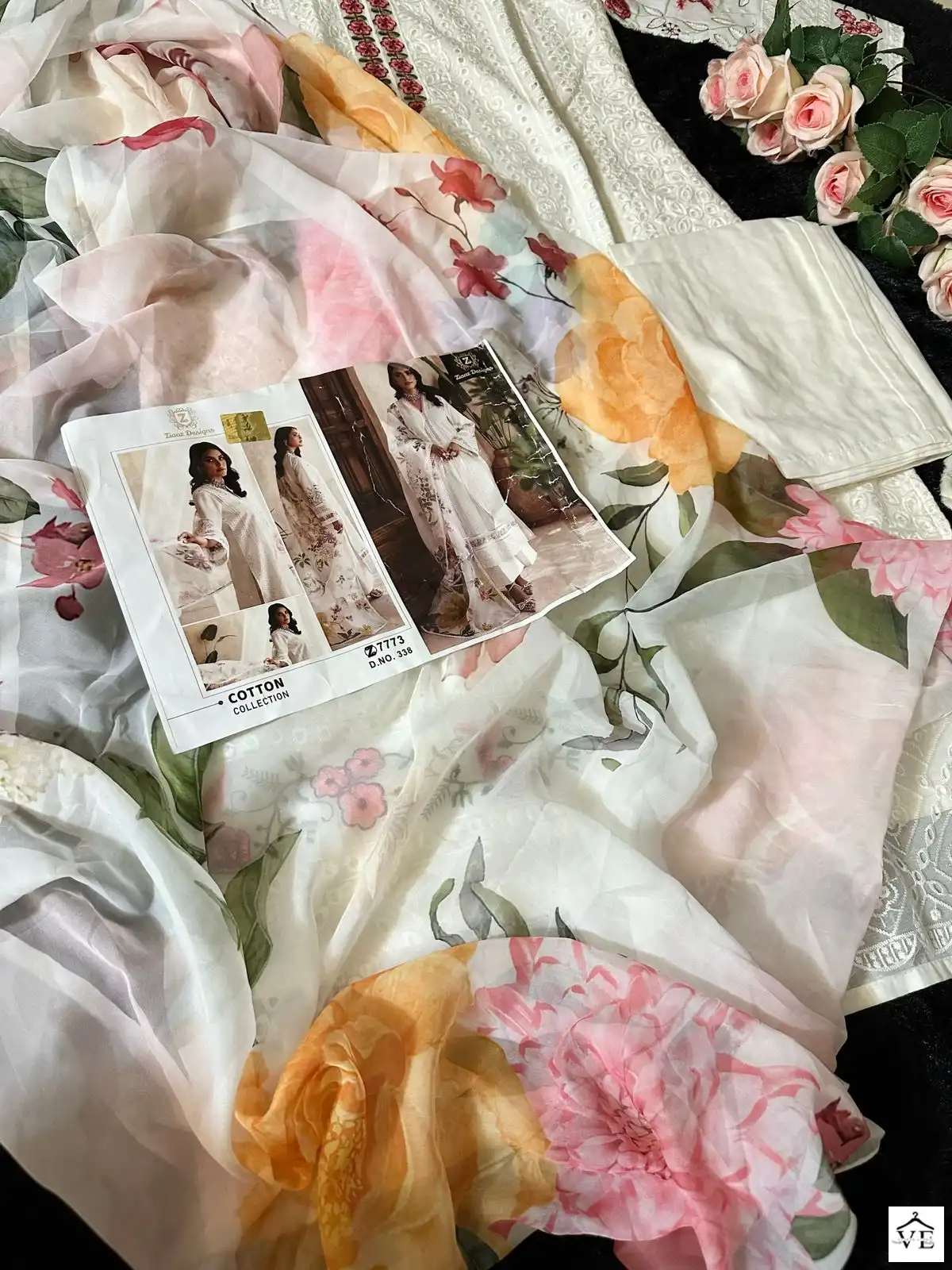 Ziaaz 338 Cotton Wholesale Pakistani Suit — Wholesale Salwar Suits, MPA wholesale from Surat - Gallery Image 3