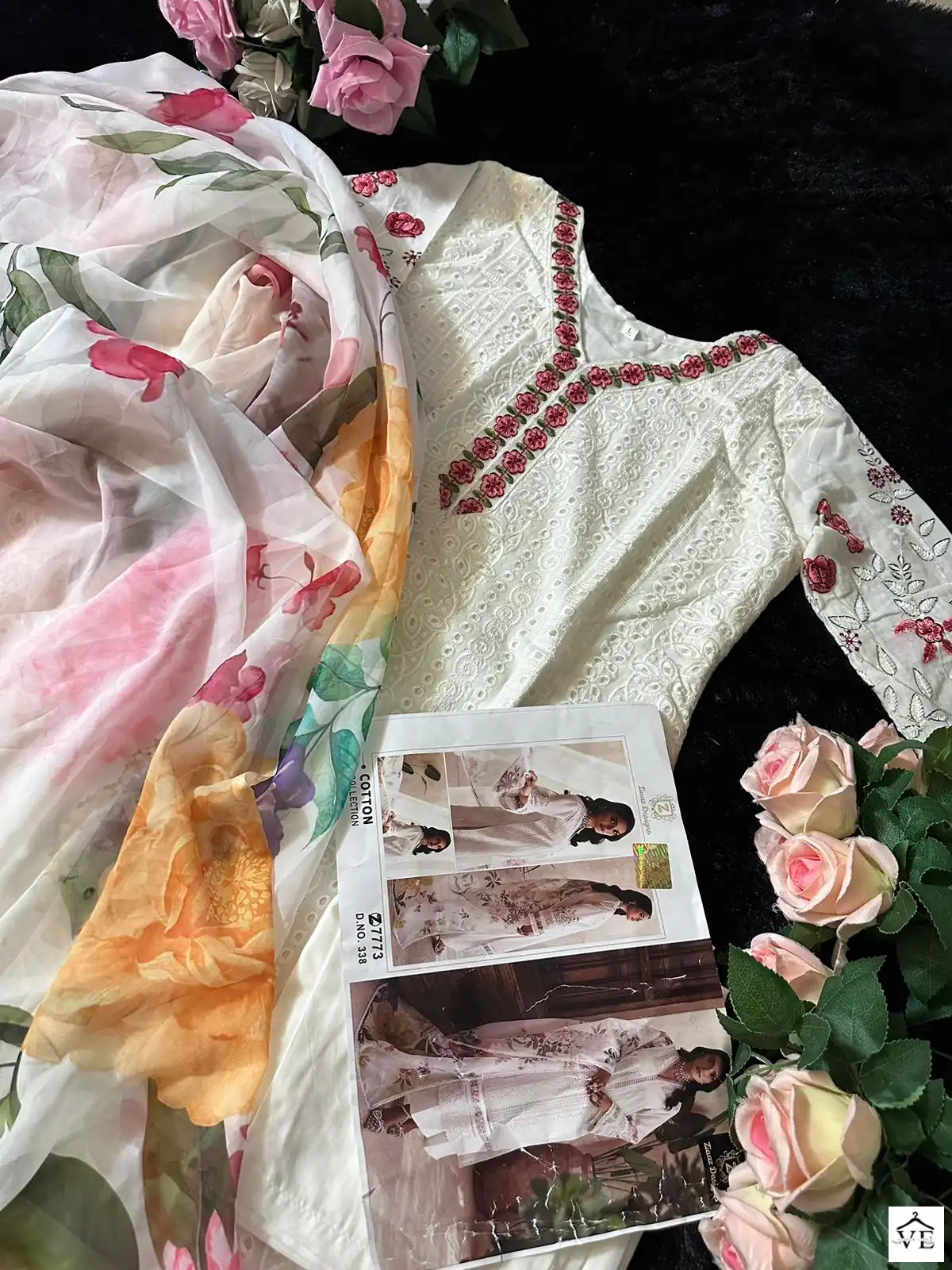 Ziaaz 338 Cotton Wholesale Pakistani Suit — Wholesale Salwar Suits, MPA wholesale from Surat - Gallery Image 4