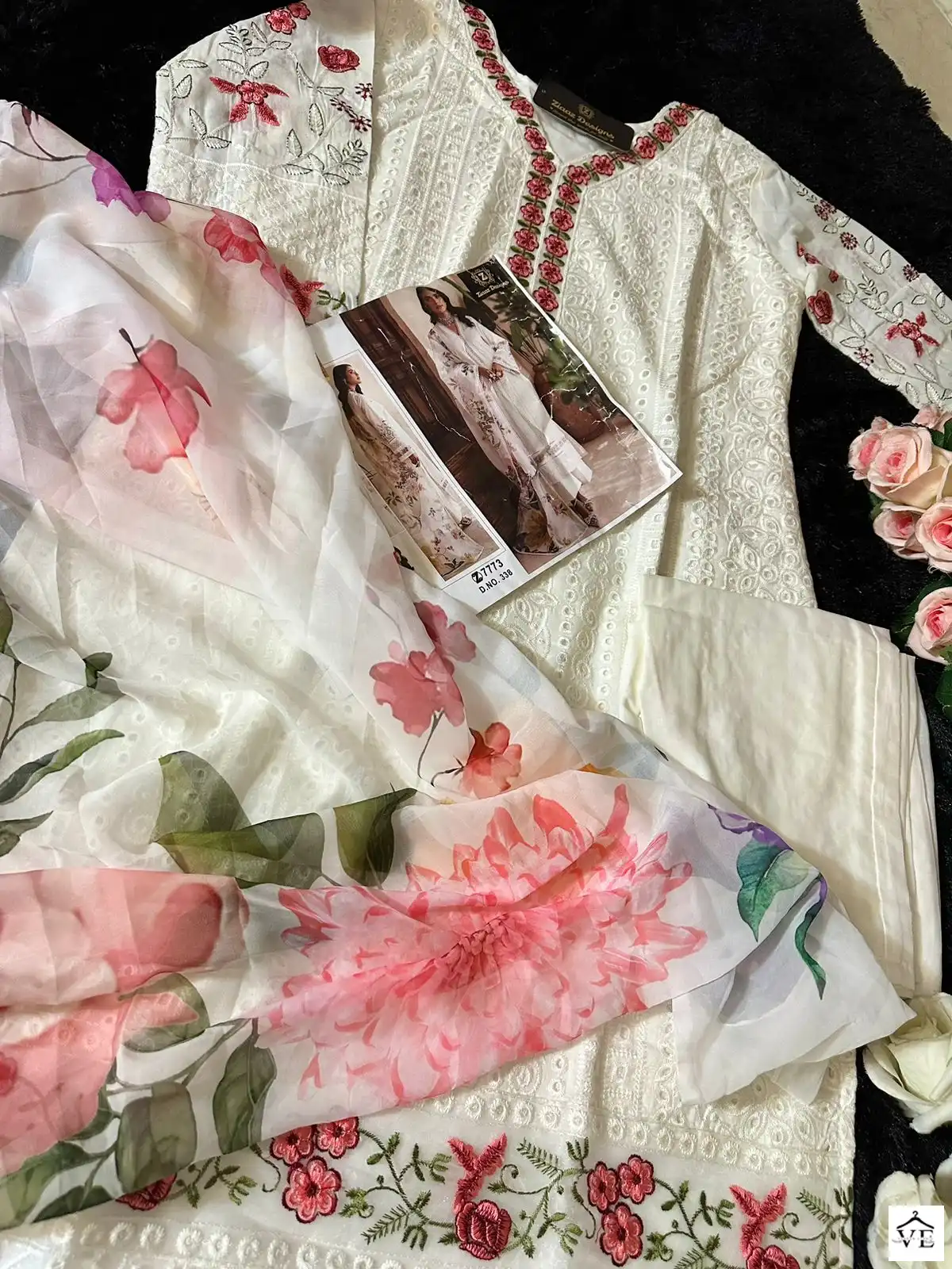 Ziaaz 338 Cotton Wholesale Pakistani Suit — Wholesale Salwar Suits, MPA wholesale from Surat — view 6
