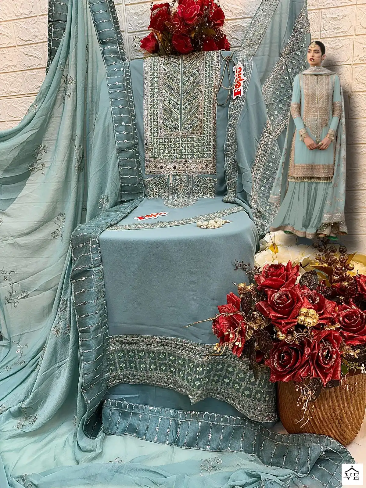 Fepic 5250 Georgette Wholesale Designer Pakistani Salwar Suit Catalog — Wholesale Salwar Suits, MPA wholesale from Surat - Gallery Image 4