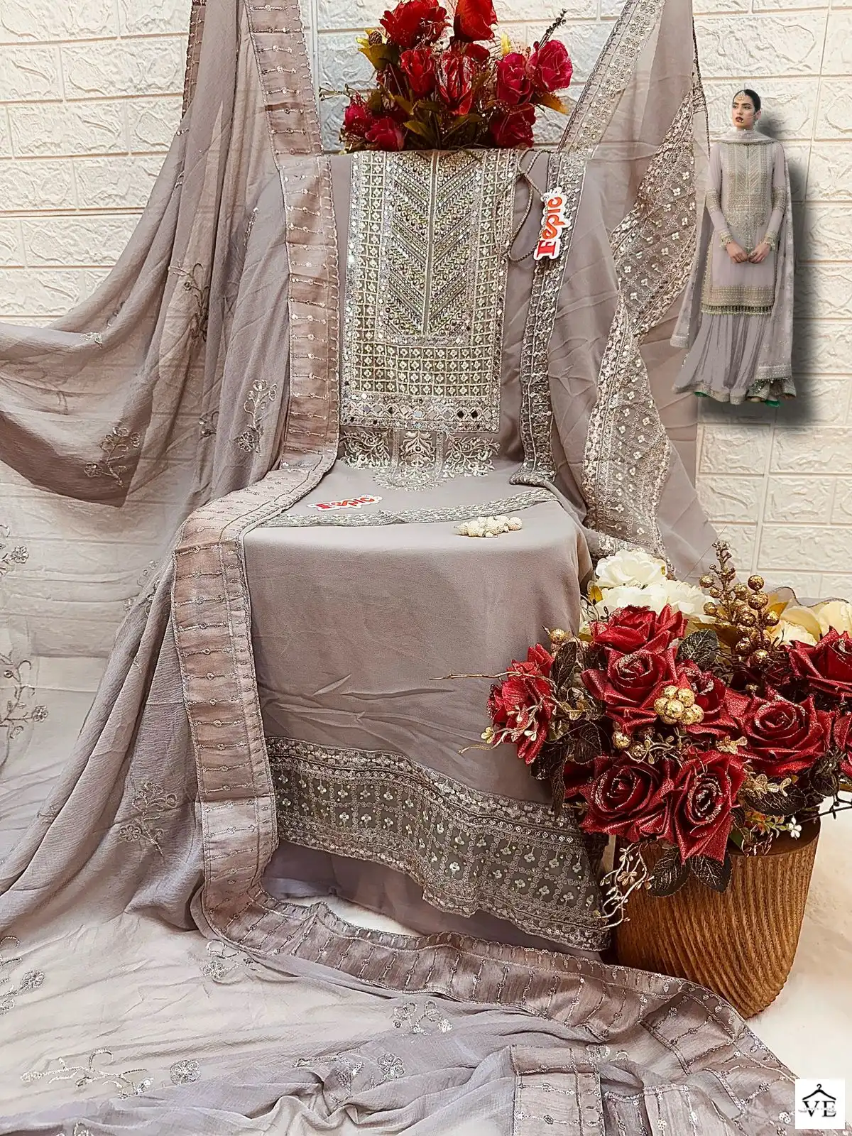 Fepic 5250 Georgette Wholesale Designer Pakistani Salwar Suit Catalog — Wholesale Salwar Suits, MPA wholesale from Surat - Gallery Image 5