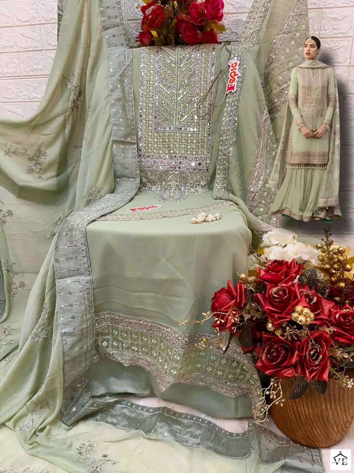 Fepic 5250 Georgette Wholesale Designer Pakistani Salwar Suit Catalog — Wholesale Salwar Suits, MPA wholesale from Surat - Gallery Image 6
