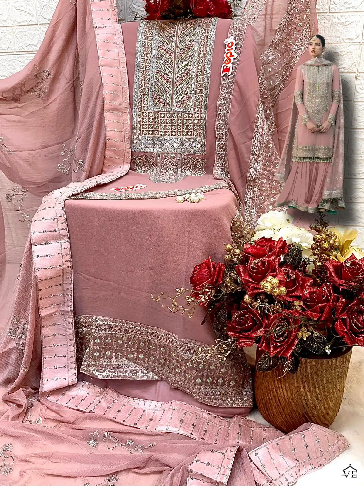 Fepic 5250 Georgette Wholesale Designer Pakistani Salwar Suit Catalog — Wholesale Salwar Suits, MPA wholesale from Surat - Gallery Image 7