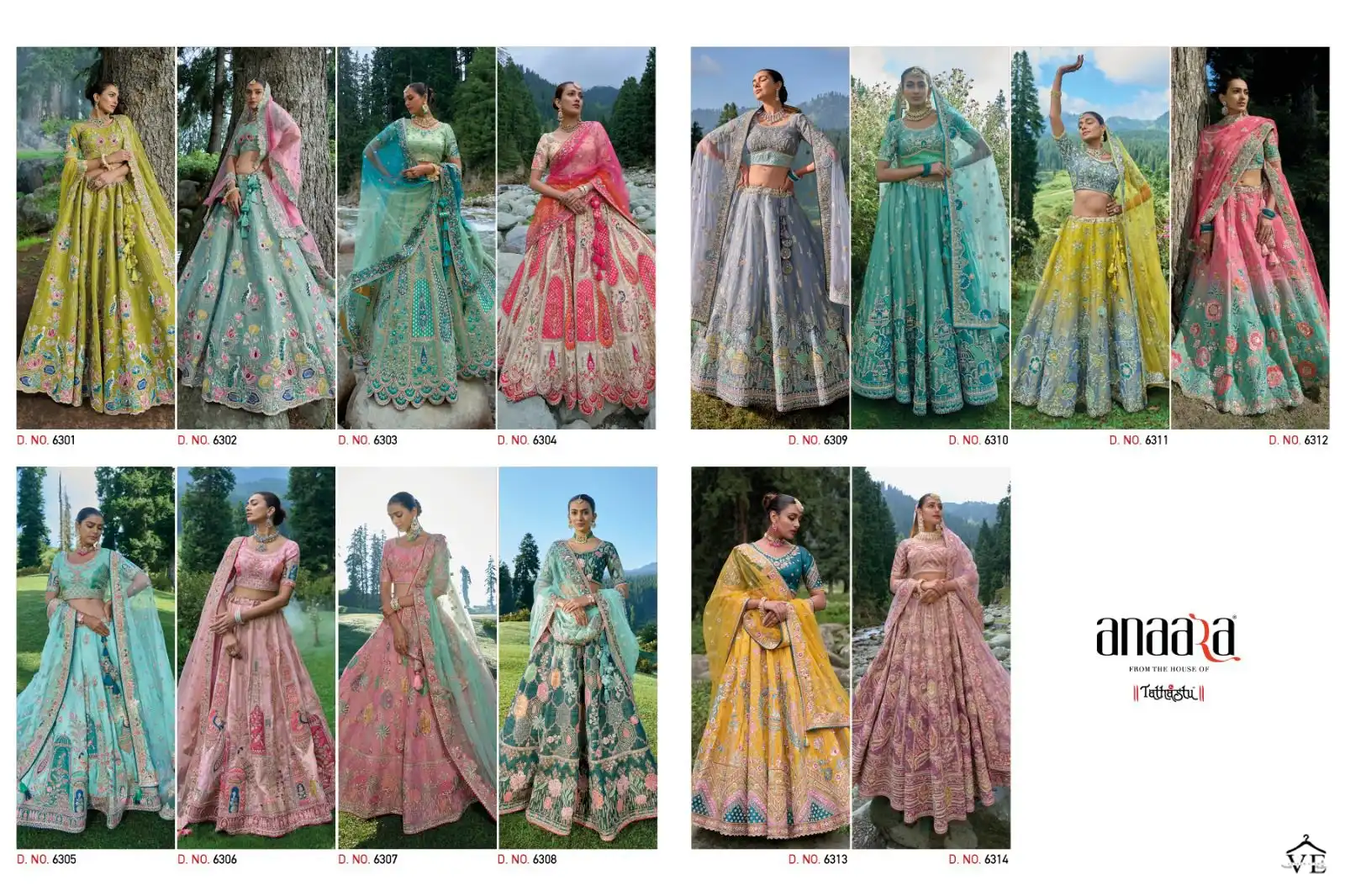Tathastu Anaara Series 6301 To 6314 Designer Wholesale Bridal Lehenga Choli Catalog — Wholesale Lehenga, MPA wholesale from Surat — view 10