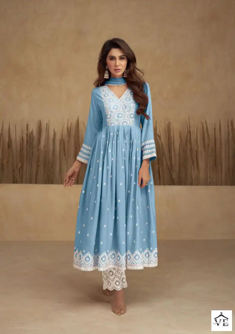 Vamika Aadhira Vol 5 Light Color Pure Rayon Viscos Wholesale Designer Readymade Salwar Suit Catalog — Wholesale Salwar Suits, MPA wholesale from Surat - Gallery Image 2