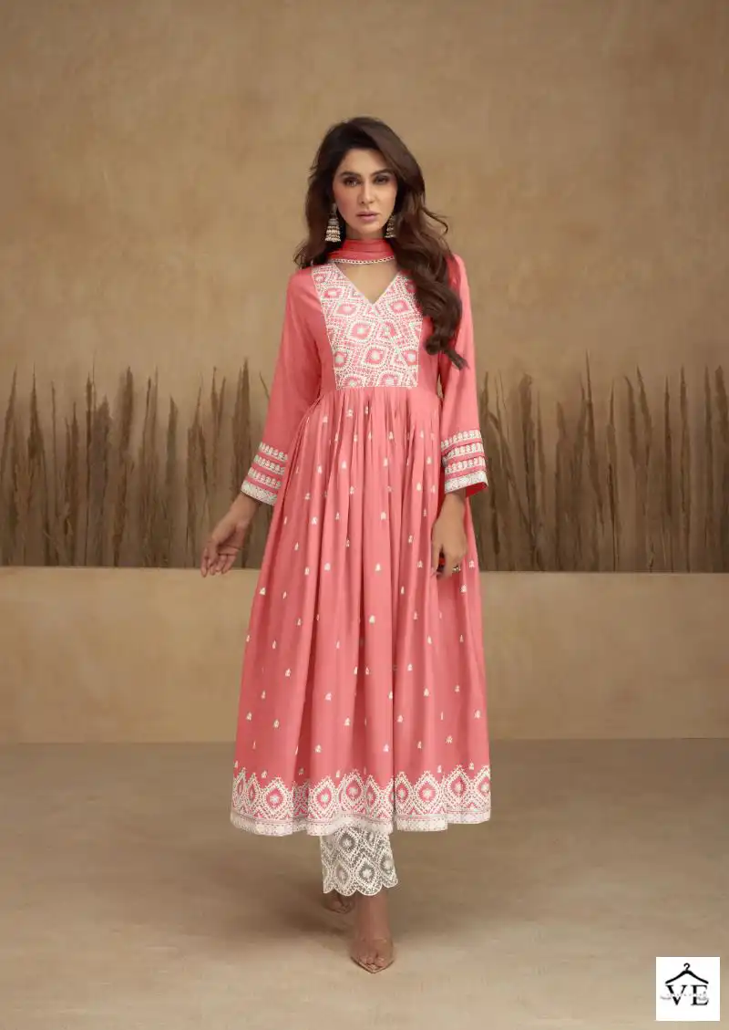Vamika Aadhira Vol 5 Light Color Pure Rayon Viscos Wholesale Designer Readymade Salwar Suit Catalog — Wholesale Salwar Suits, MPA wholesale from Surat - Gallery Image 4