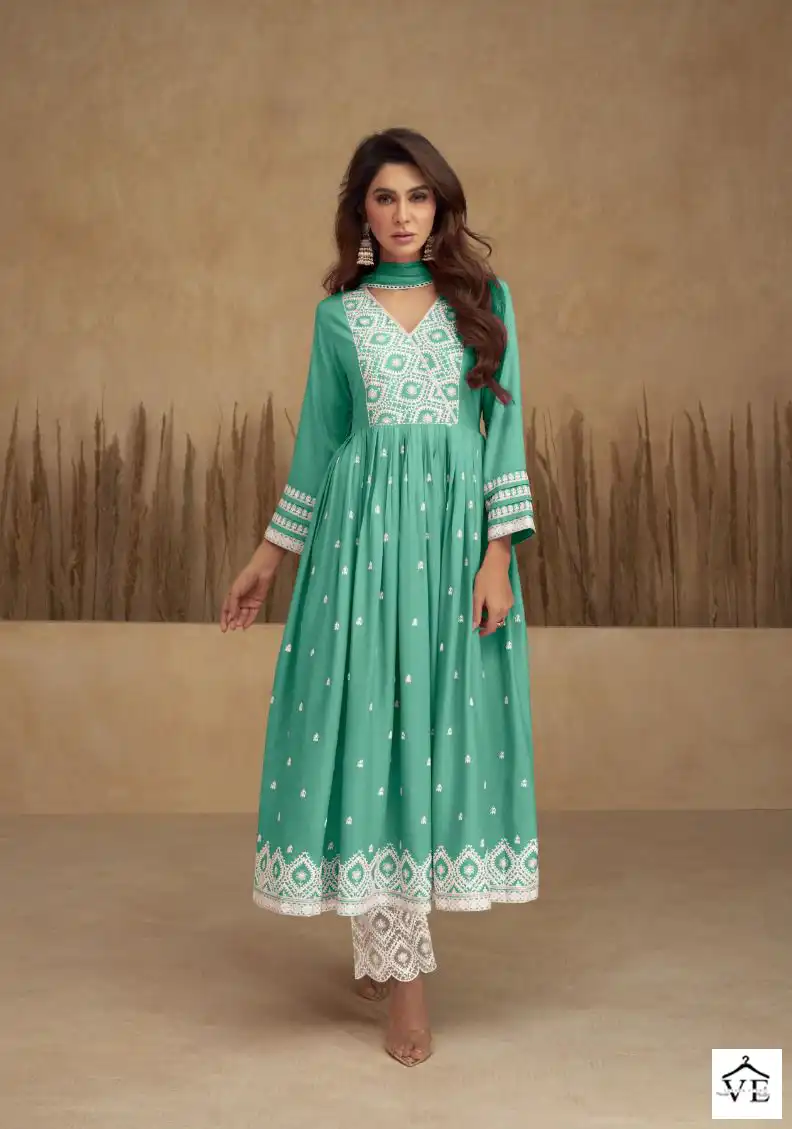 Vamika Aadhira Vol 5 Light Color Pure Rayon Viscos Wholesale Designer Readymade Salwar Suit Catalog — Wholesale Salwar Suits, MPA wholesale from Surat - Gallery Image 5