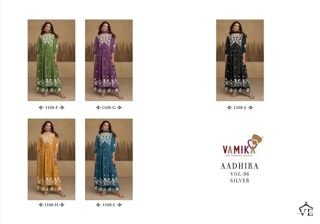 Vamika Aadhira Vol 6 Silver Pure Rayon Viscose Wholesale Designer Readymade Salwar Suit Catalog — Wholesale Salwar Suits, MPA wholesale from Surat — view 6
