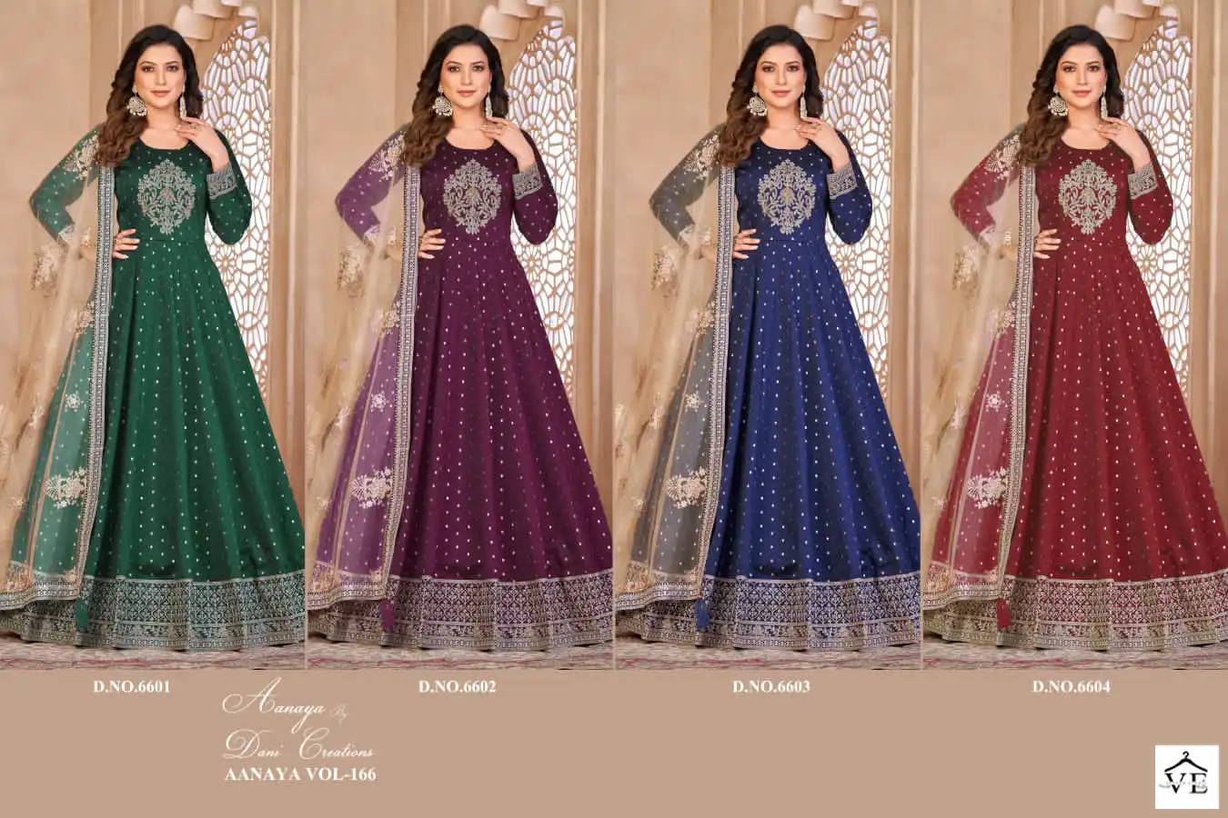 Aanaya Vol 166 Tatefa Butti Wholesale Anarkali Salwar Suit Catalog — Wholesale Salwar Suits, MPA wholesale from Surat — view 5