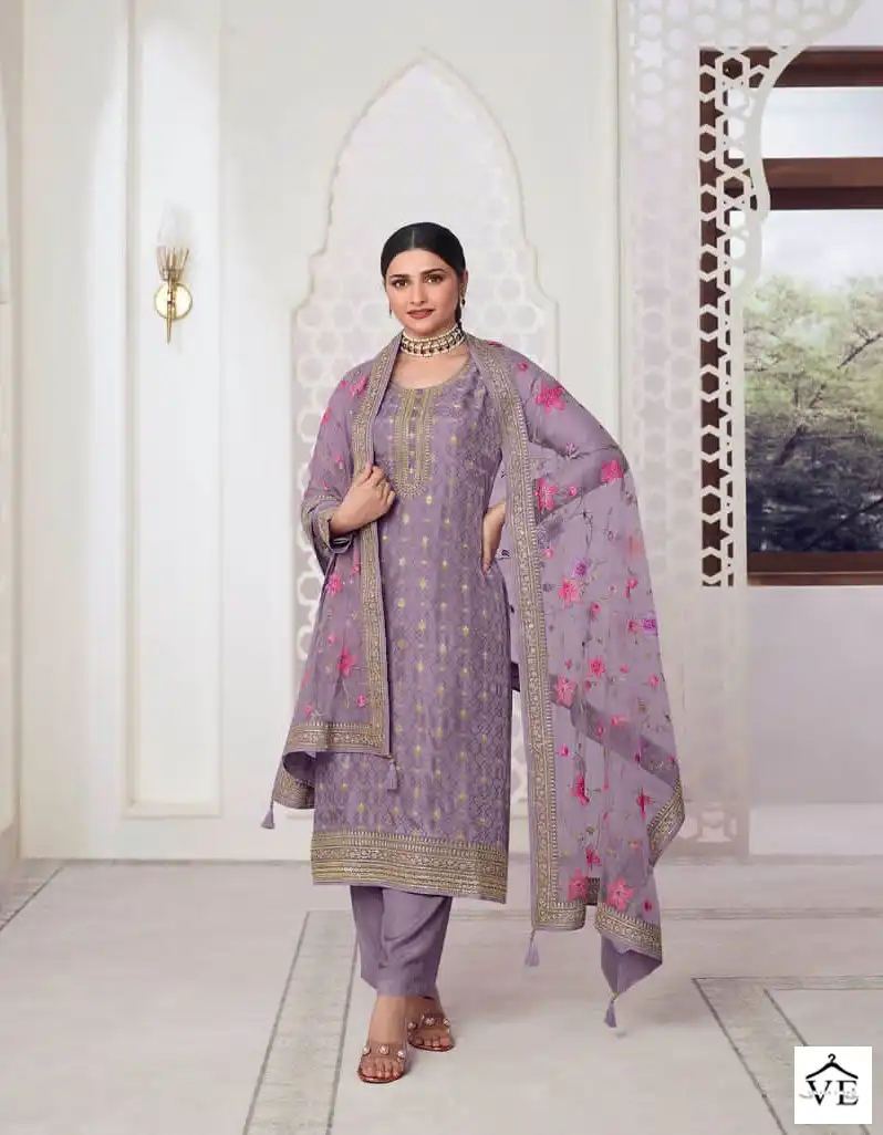Vinay Fashion Aarzoo Vol 3 Dola Jacquard Wholesale Designer Salwar Suit Catalog — Wholesale Salwar Suits, MPA wholesale from Surat - Gallery Image 4