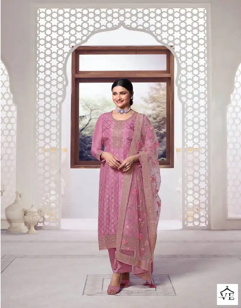Vinay Fashion Aarzoo Vol 3 Dola Jacquard Wholesale Designer Salwar Suit Catalog — Wholesale Salwar Suits, MPA wholesale from Surat - Gallery Image 7