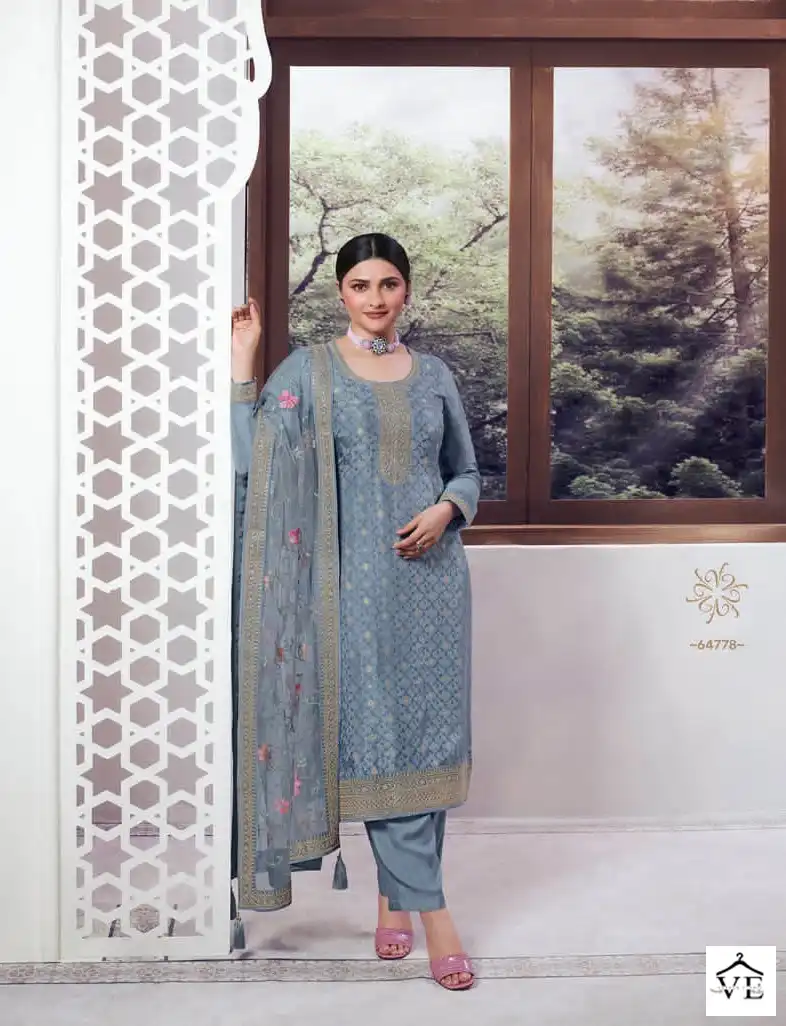 Vinay Fashion Aarzoo Vol 3 Dola Jacquard Wholesale Designer Salwar Suit Catalog — Wholesale Salwar Suits, MPA wholesale from Surat - Gallery Image 8