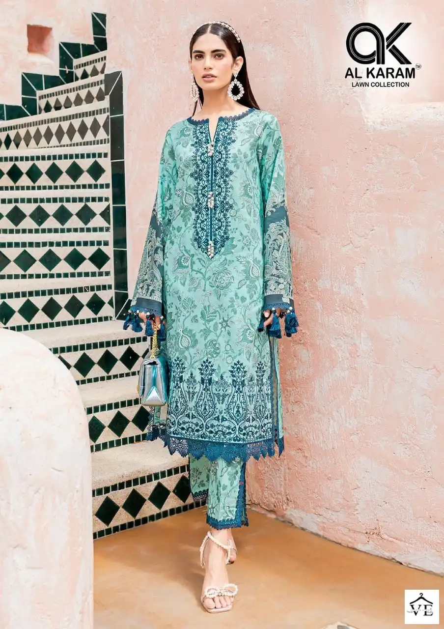 Al Karam Adans Libas Exclusive Collection Cotton Wholesale Pakistani Salwar Suit Catalog — Wholesale Salwar Suits, Alkaram wholesale from Surat - Gallery Image 2