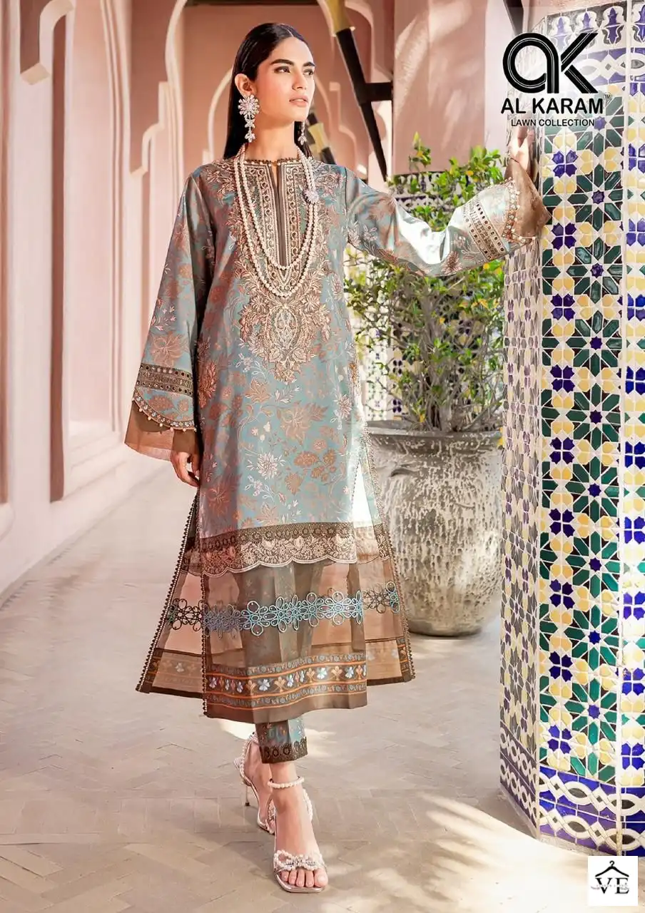 Al Karam Adans Libas Exclusive Collection Cotton Wholesale Pakistani Salwar Suit Catalog — Wholesale Salwar Suits, Alkaram wholesale from Surat - Gallery Image 5