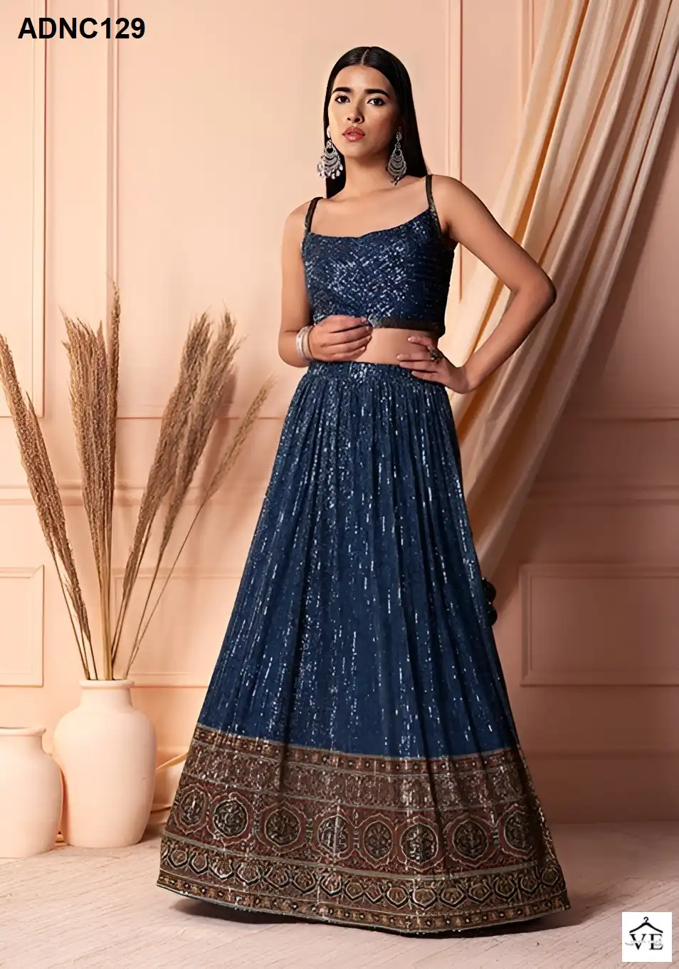 Arya Designs Adnc129 Soft Net Wholesale Lehenga Catalog — Wholesale Lehenga, MPA wholesale from Surat — view 3
