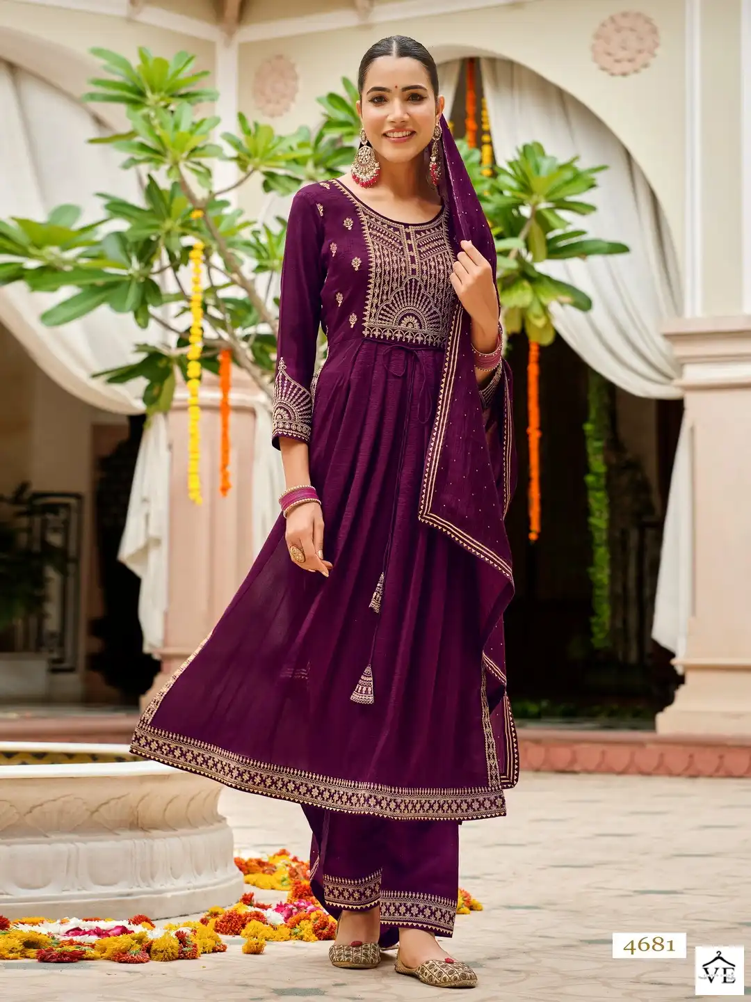 Rangoon Aishwariya Premium Silk Wholesale Designer Readymade Salwar Suit Catalog — Wholesale Salwar Suits, Rangoon wholesale from Surat - Gallery Image 6