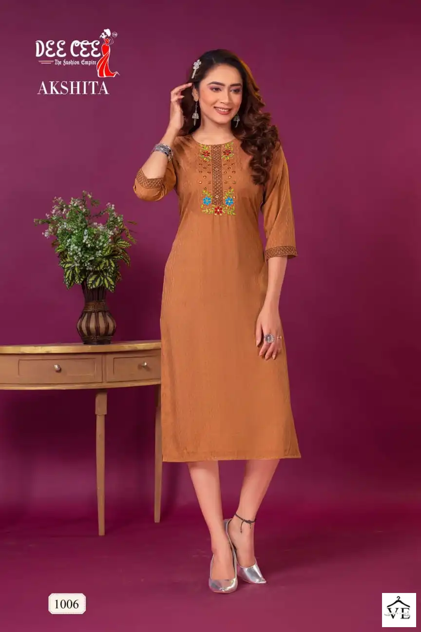 Deecee Akshita Fancy Doby Wholesale Fancy Kurtis Catalog — Wholesale Kurtis, MPA wholesale from Surat - Gallery Image 2