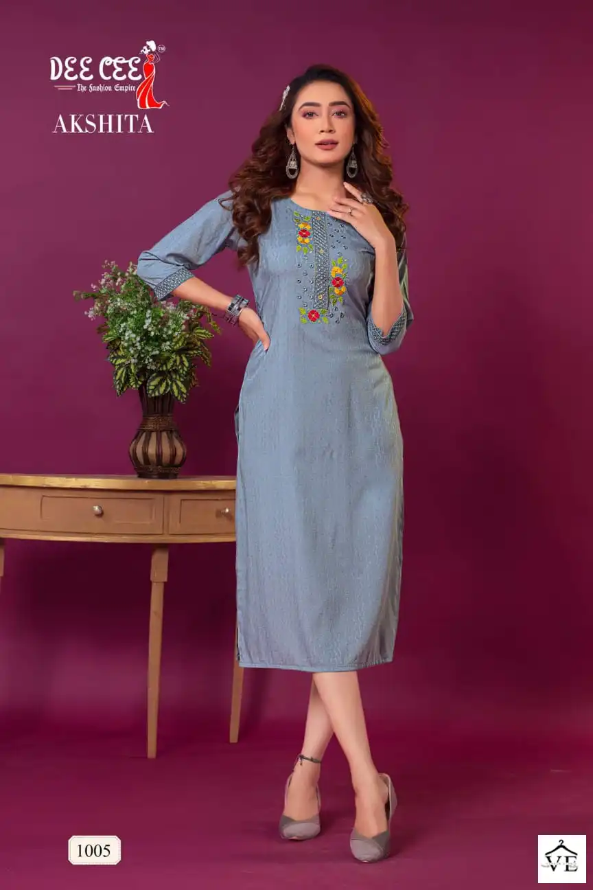 Deecee Akshita Fancy Doby Wholesale Fancy Kurtis Catalog — Wholesale Kurtis, MPA wholesale from Surat - Gallery Image 3