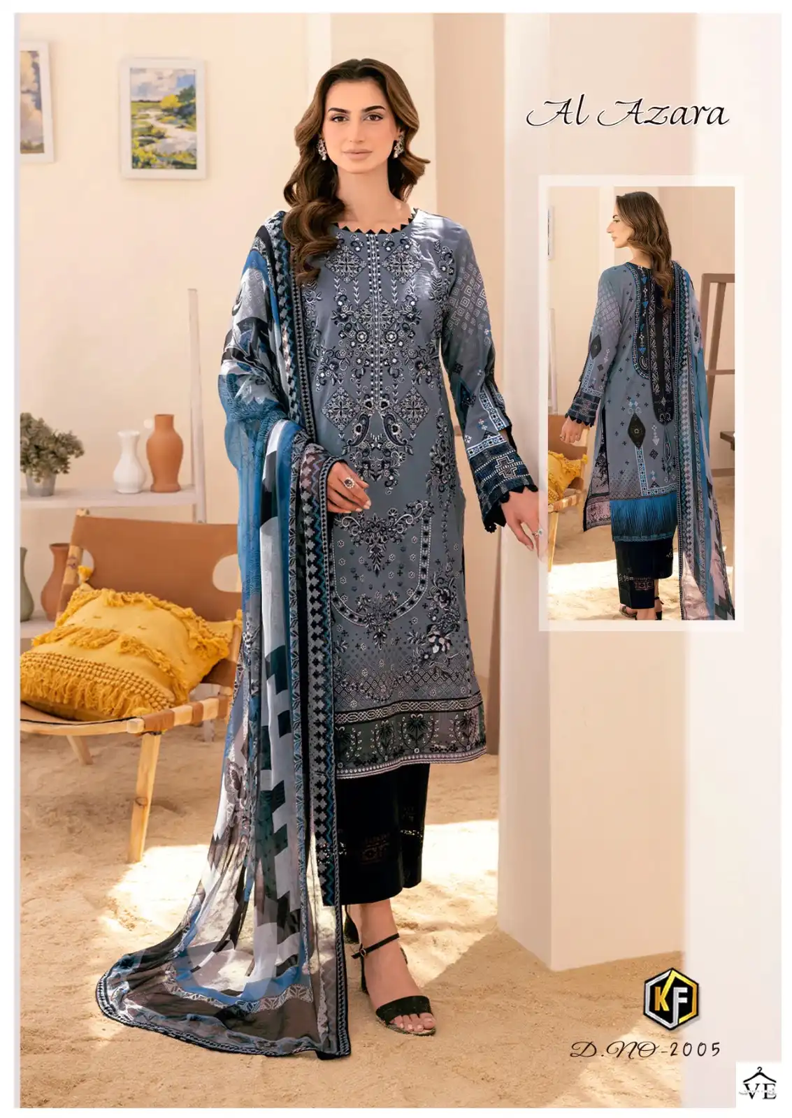 Keval Fab Al Azara Vol 2 Cotton Wholesale Designer Print Pakistani Salwar Suit Catalog — Wholesale Salwar Suits, Keval Fab wholesale from Surat - Gallery Image 5