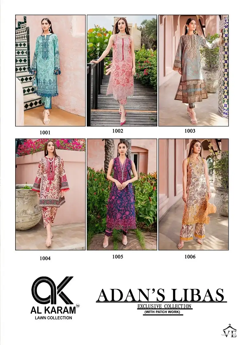 Al Karam Adan’S Libas Cotton Wholesale Pakistani Salwar Suit Catalog — Wholesale Salwar Suits, Alkaram wholesale from Surat — view 6